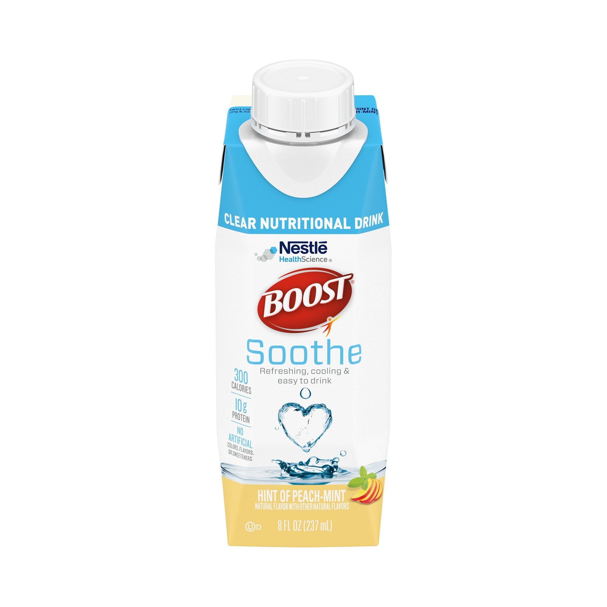 Boost Soothe Clear Nutritional Drink, Hint of Peach-Mint, 8 oz., 00043900143736, Case of 24
