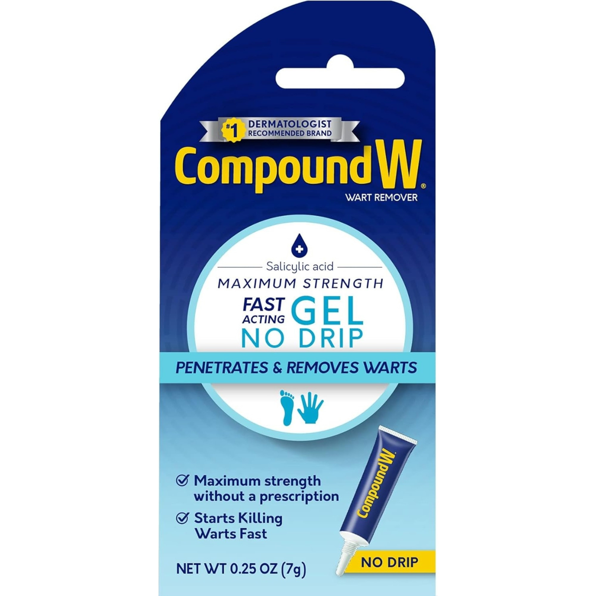 Compound W Wart Remover Maximum Strength Fast Acting Gel, 0.25 oz., 75137058507, 1 Each