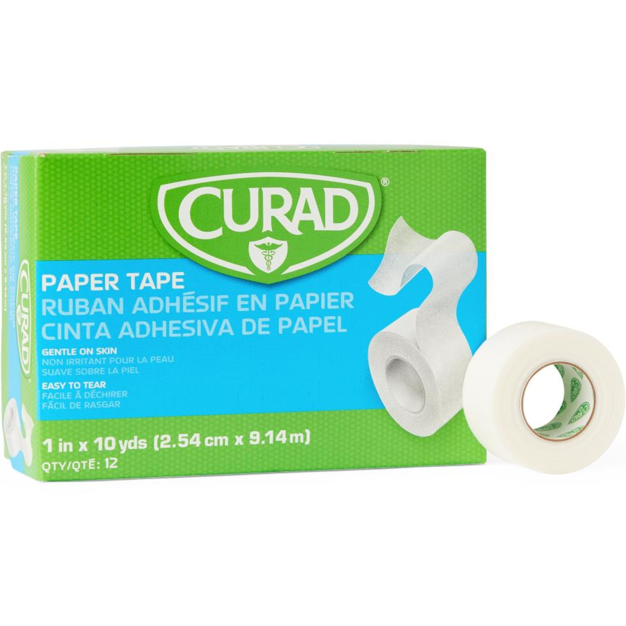 Curad Adhesive Paper Tape, 1 inch x 10 yards