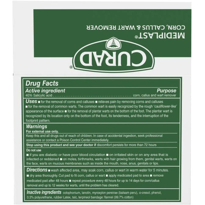 Curad MediPlast Corn, Callus & Wart Remover Pads