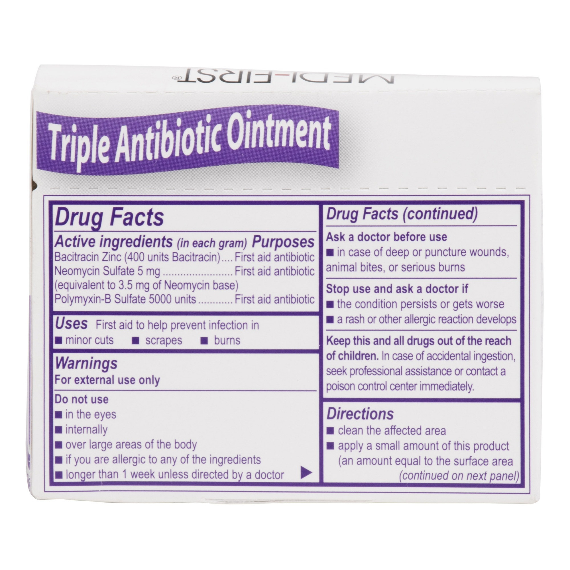 Medi-First Triple Antibiotic Ointment Packets, 0.5 Grams