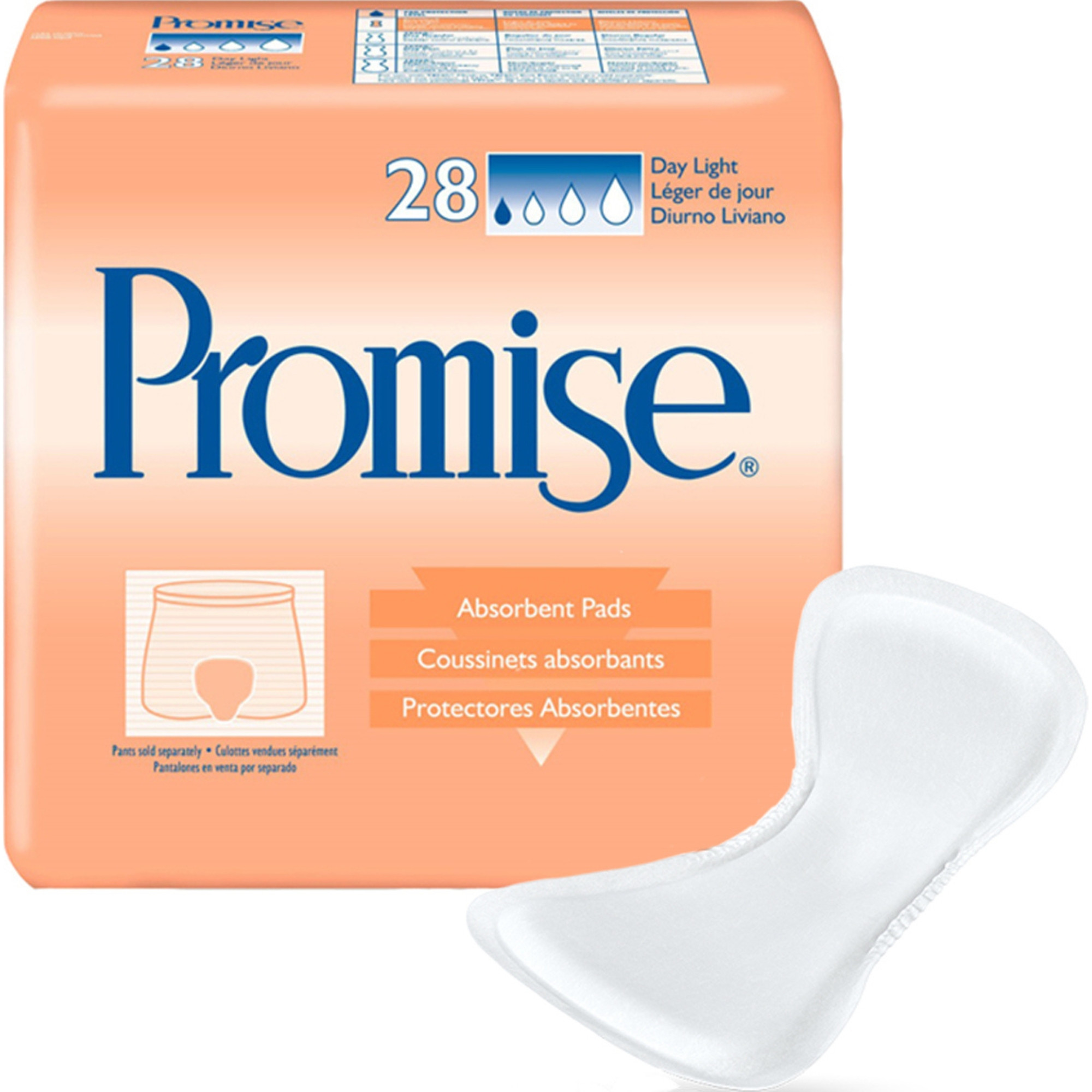 Tena Promise Day Light Absorbent Pads, Moderate Absorbency