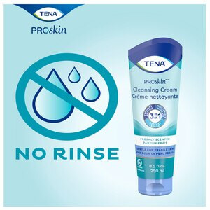 TENA ProSkin Rinse-Free Unscented Cleansing Cream