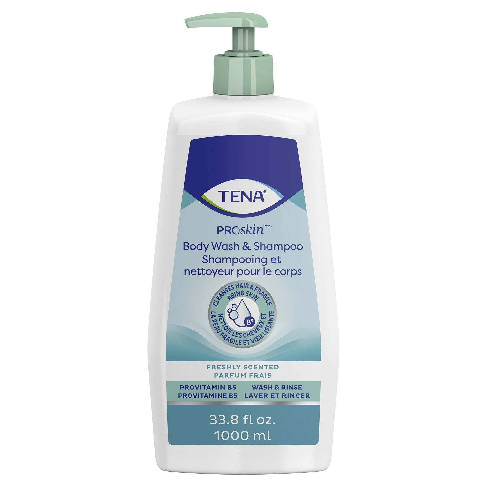 TENA Proskin Body Wash & Shampoo, 64408, 33.8 oz. - Case of 8