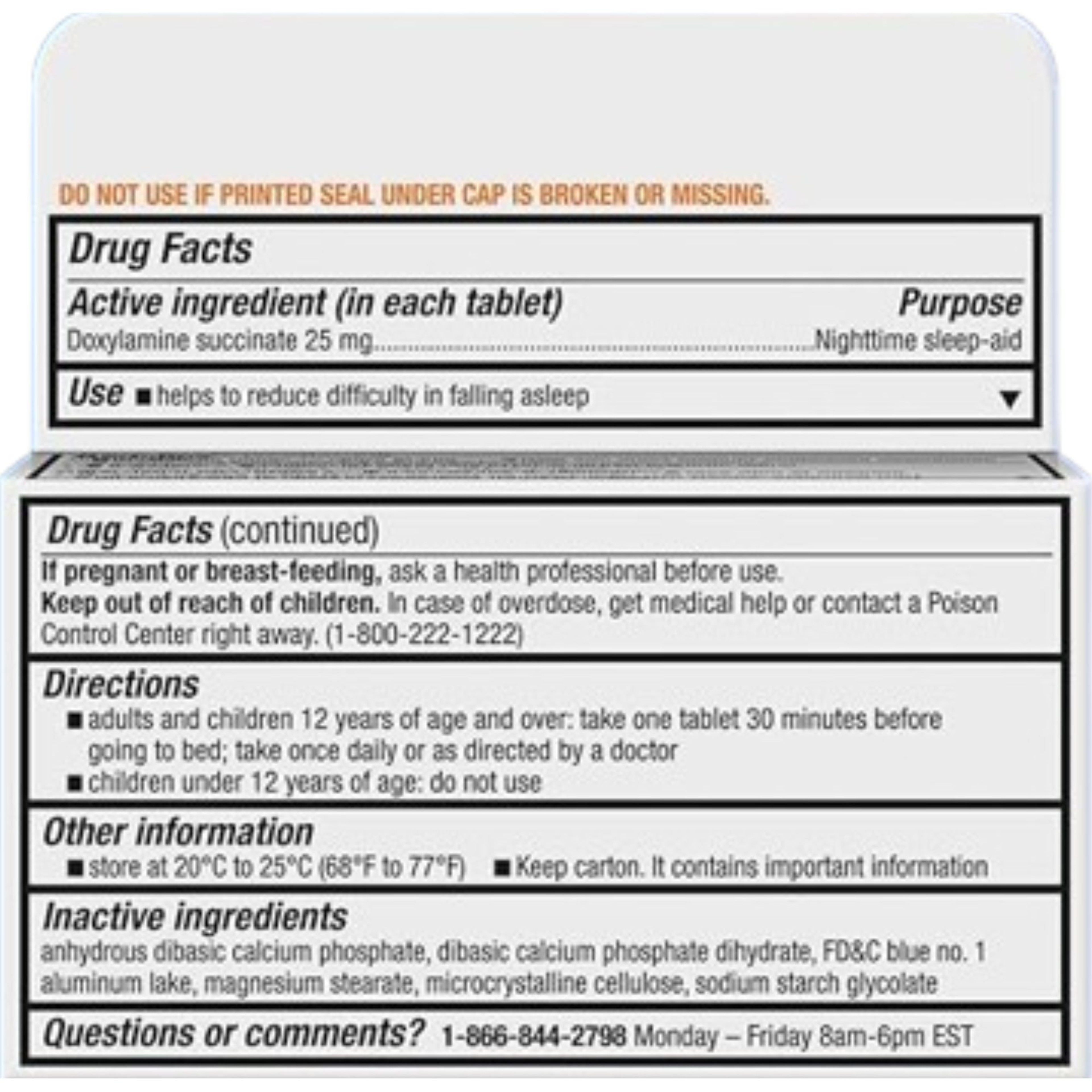 Unisom SleepTabs Nighttime Sleep-Aid, 25 mg, 32 Tablets, 41167000609