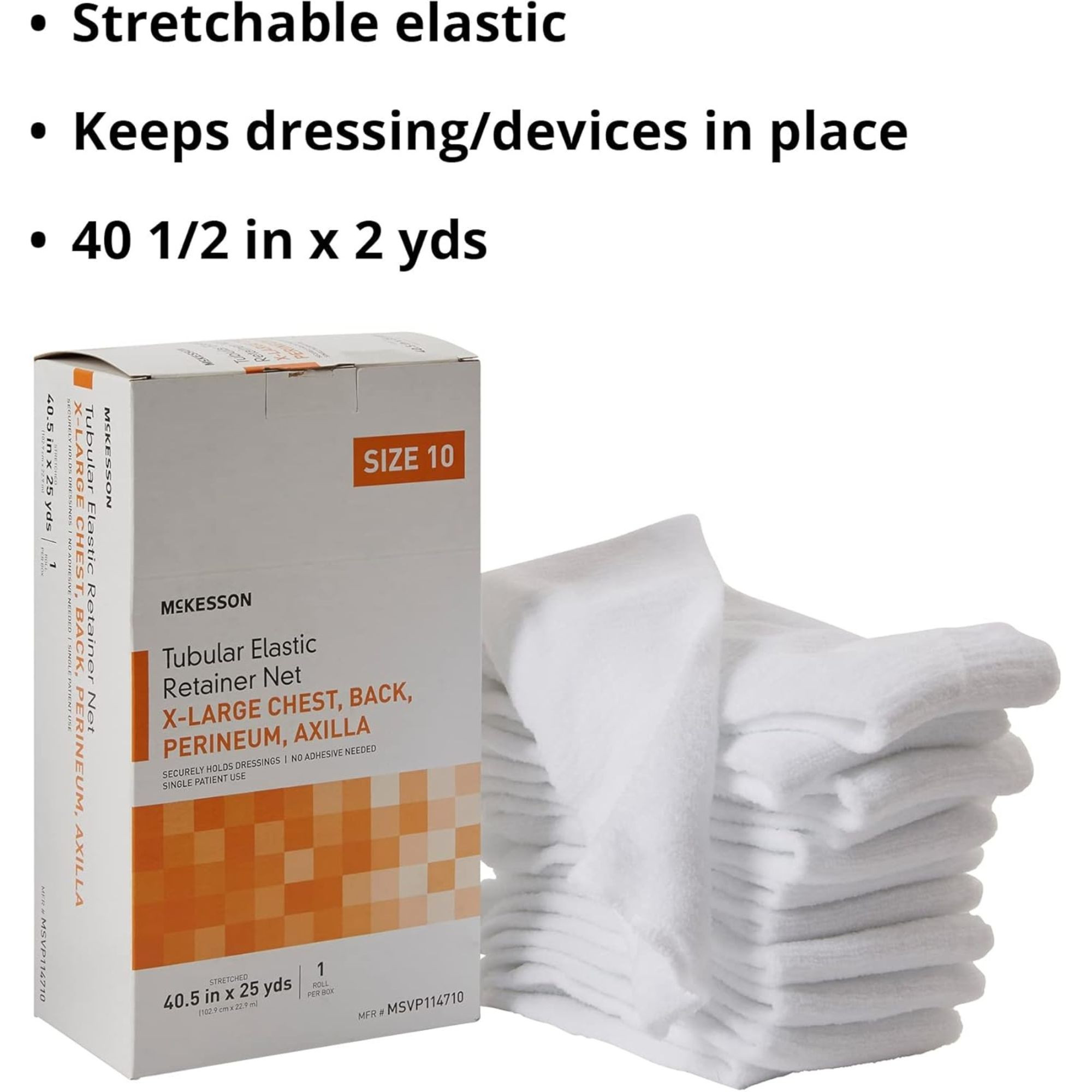 McKesson Tubular Elastic Retainer Net, 40.5" X 25 yd