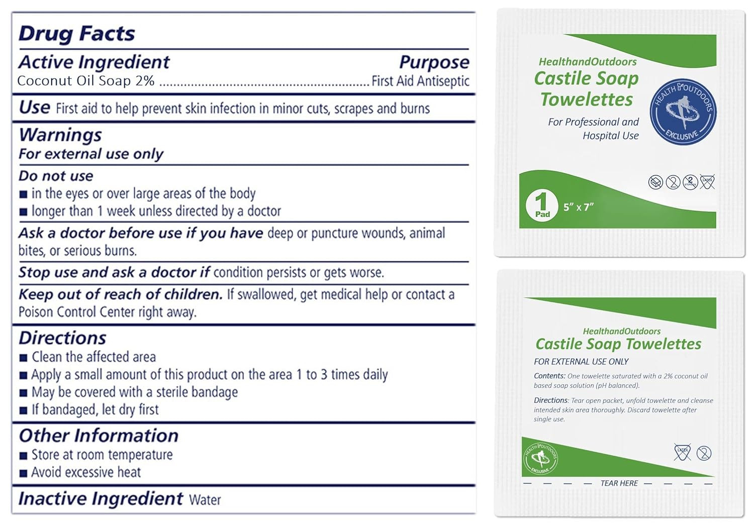 Dynarex Castile Soap Towelettes