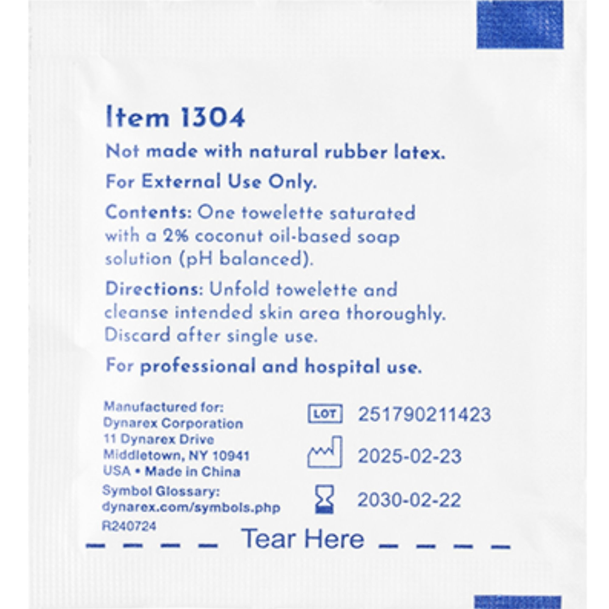 Dynarex Castile Soap Towelettes