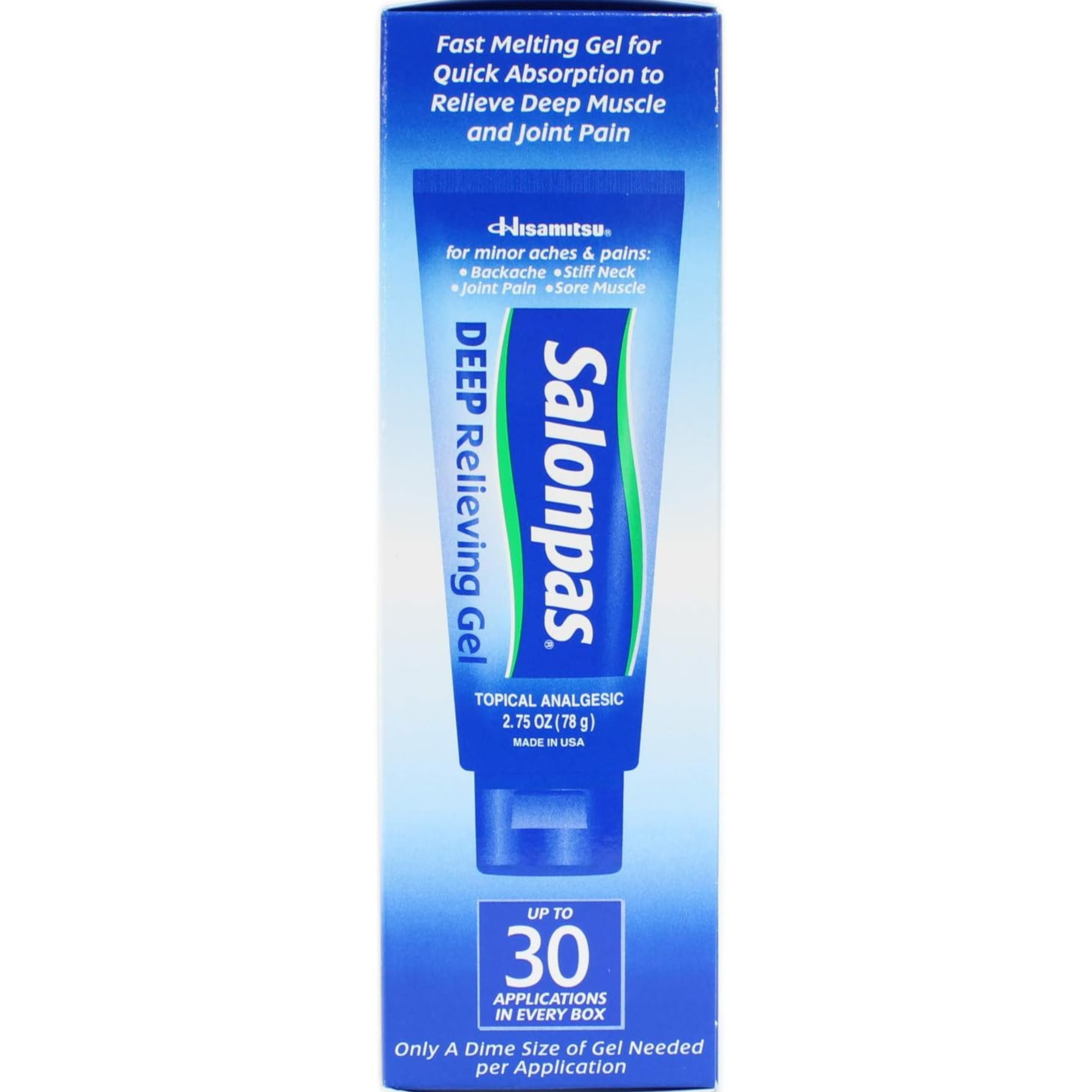 Salonpas Deep Relieving Gel Topical Analgesic, 2.75 oz., 34658190002, 1 Each