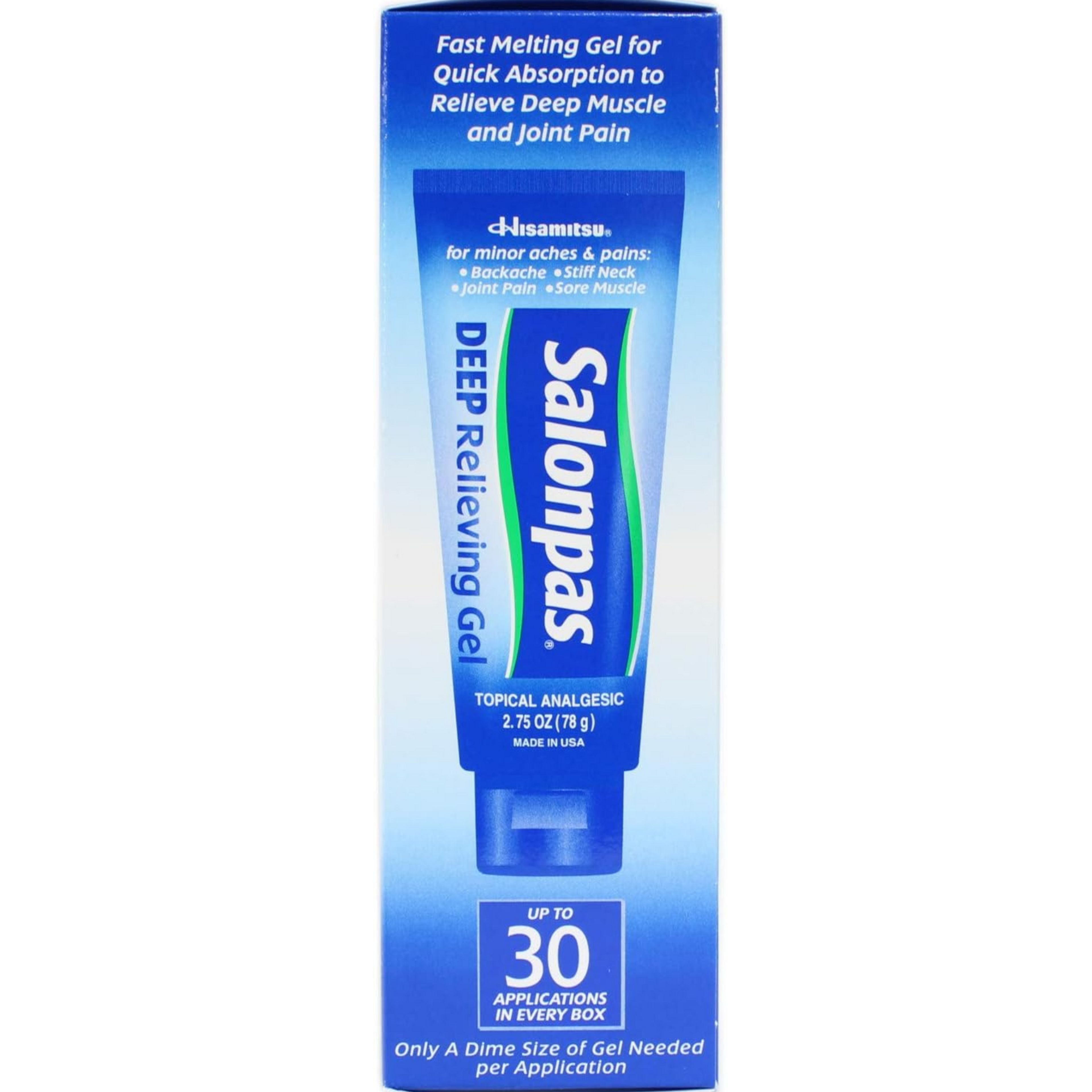 Salonpas Deep Relieving Gel Topical Analgesic, 2.75 oz., 34658190002, 1 Each