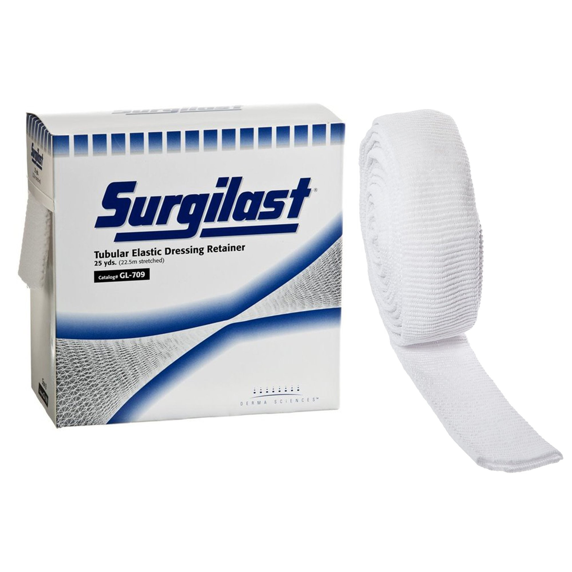 Surgilast Latex Free Tubular Elastic Dressing Retainer, 25 yds, GL709, Size 8 (Medium Chest/Back/Pernieum/Axilla) - 1 Each