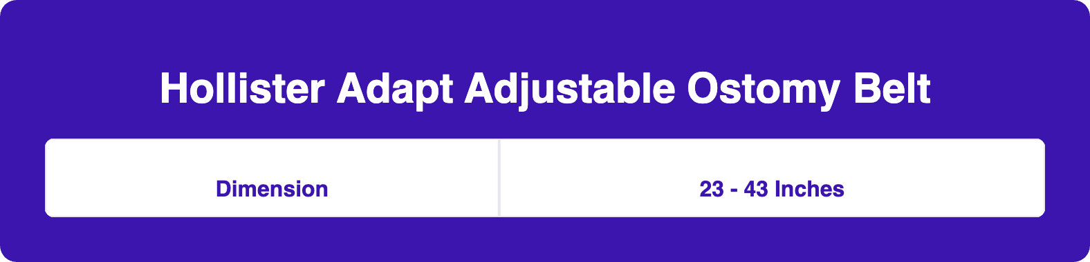 Hollister Adapt Adjustable Ostomy Belt