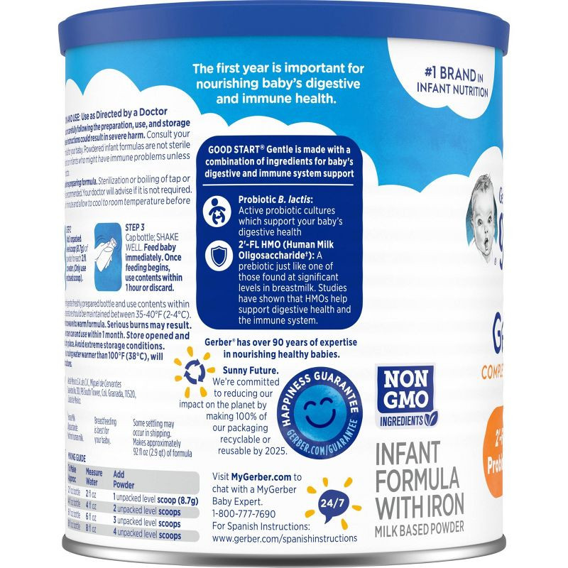 Gerber Goodstart Gentle For Complete Nutrition & Comfort Infant Formula with Iron, 12.7 oz., 5000022901, 1 Each