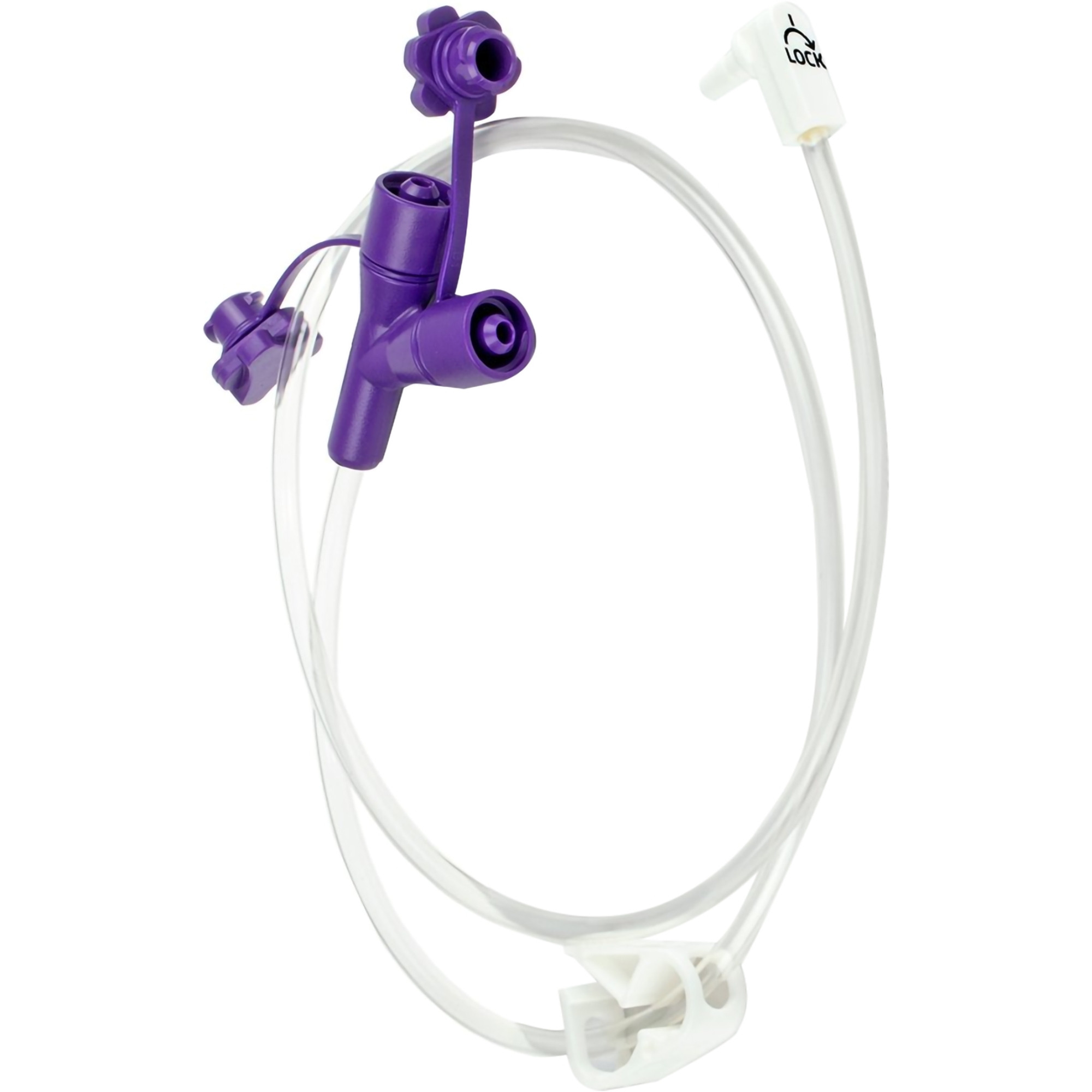 McKesson Dual ENFit Port Extension Feeding Set, Right Angle, 24"