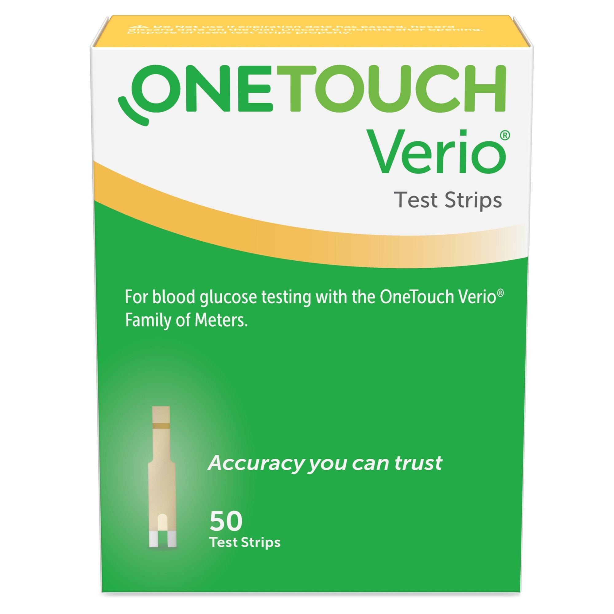 OneTouch Verio Test Strips, 022899, Box of 50