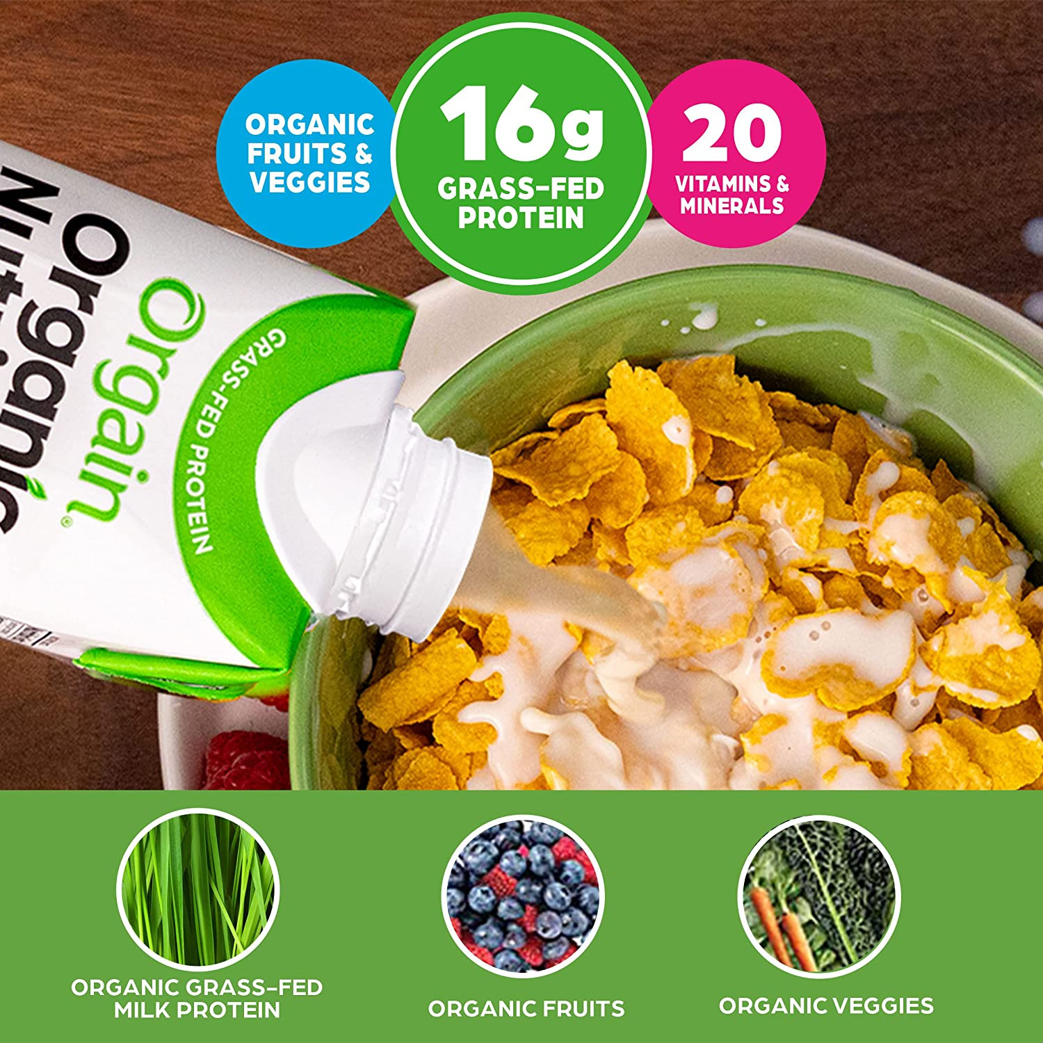 Orgain Organic Nutrition Nutritional Shake, Sweet Vanilla Bean, 11 oz.