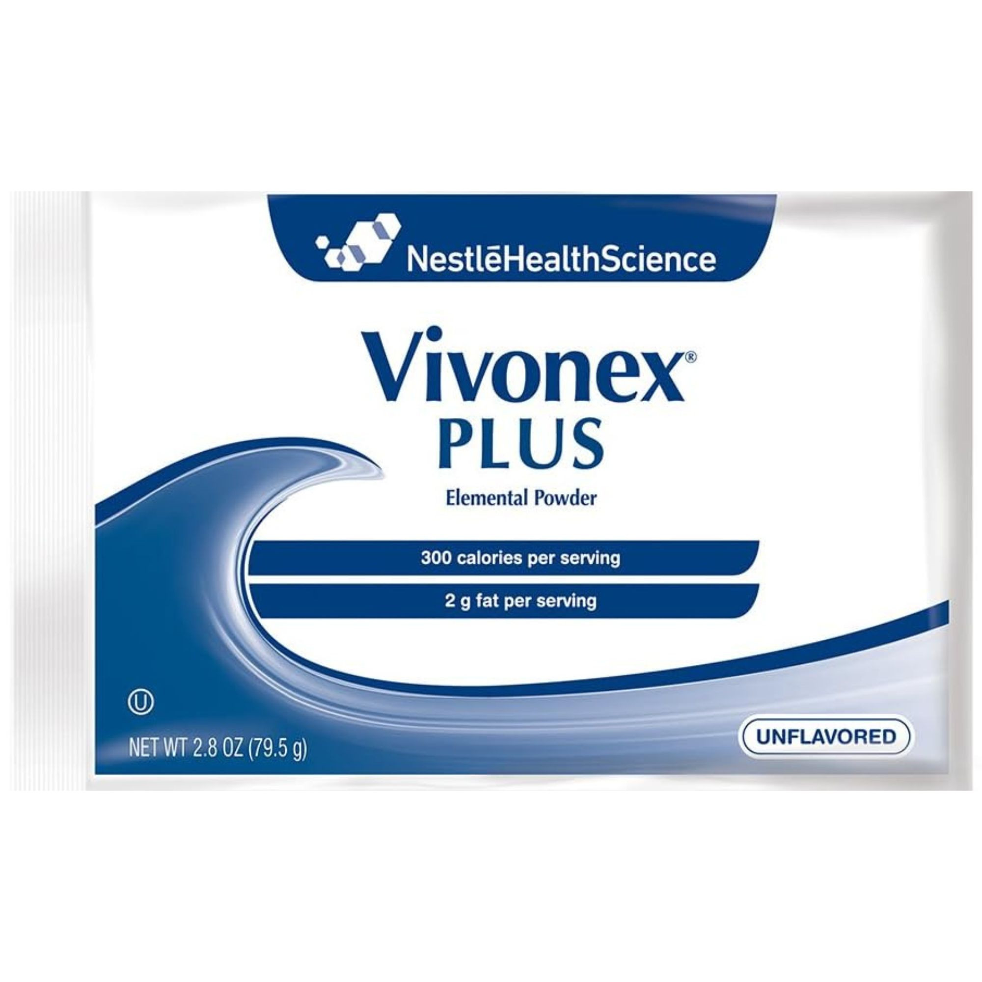 Nestle HealthScience Vivonex Plus Elemental Powder, Unflavored, 2.8 oz. Packets, 07129800, Box of 6