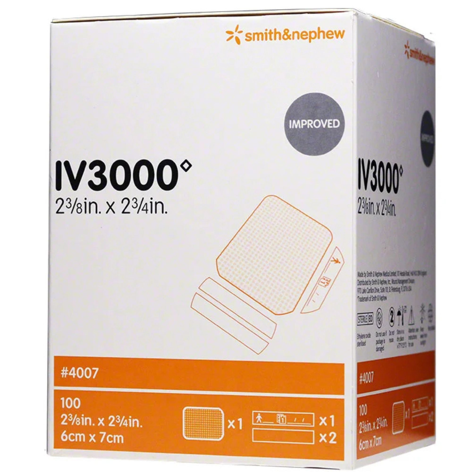Smith & Nephew IV3000 Frame Delivery Moisture Responsive Catheter Dressing, 2-3/8 X 2.75", 59410082, Box of 100