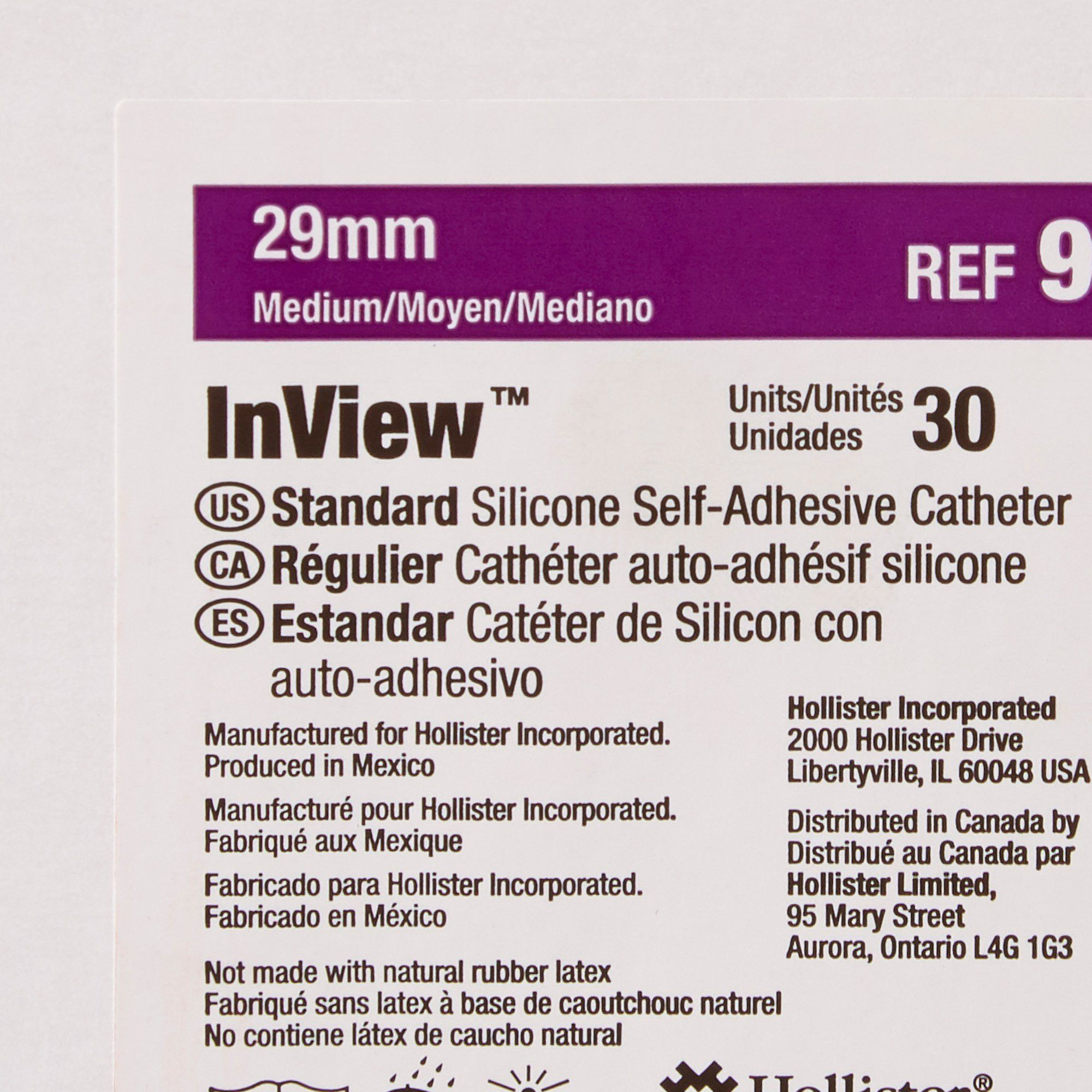 InView Silicone Male External Catheter, Standard, 97532, Intermediate (32 mm) - Box of 30