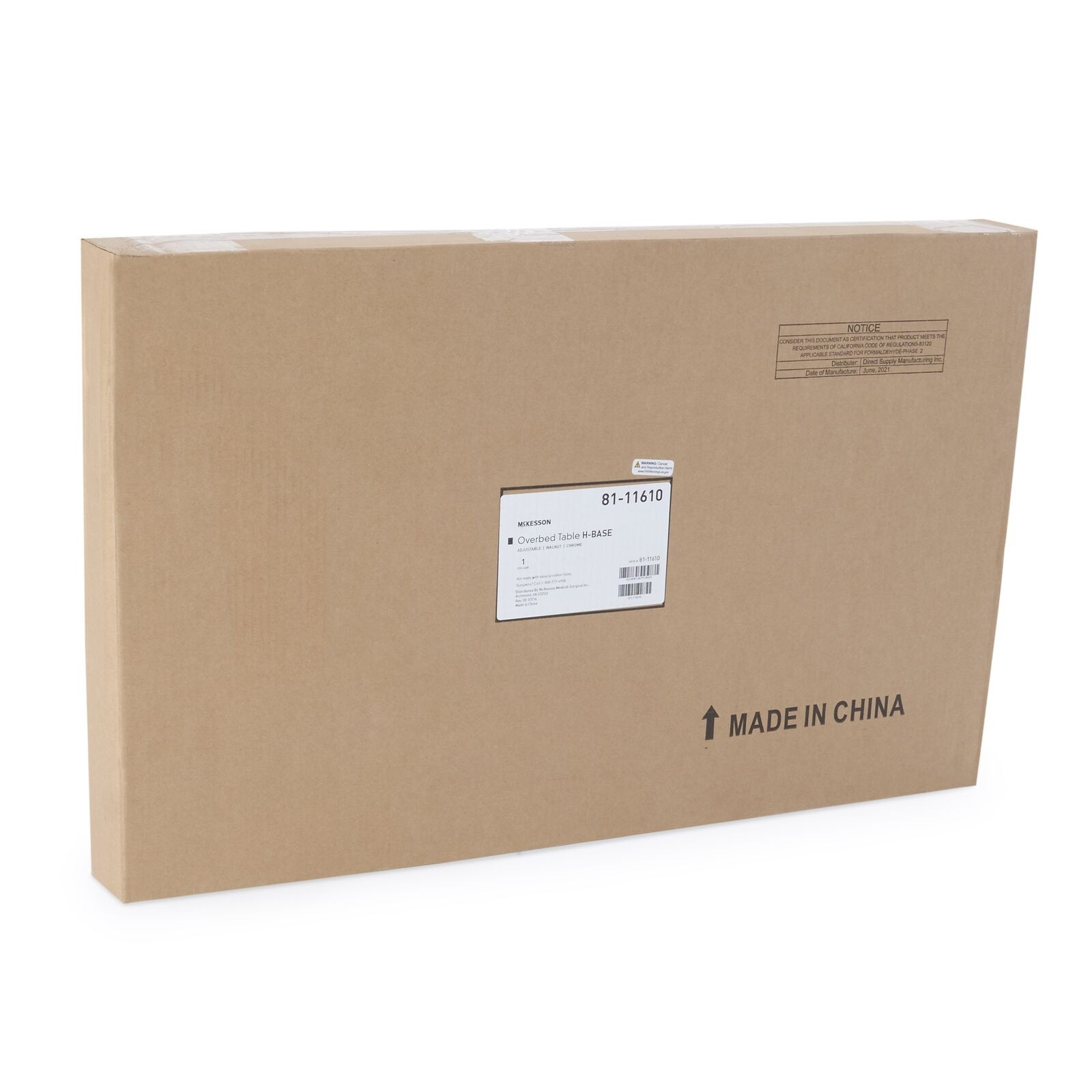 McKesson Overbed Table, Non-Tilt, Spring-Assisted Lift