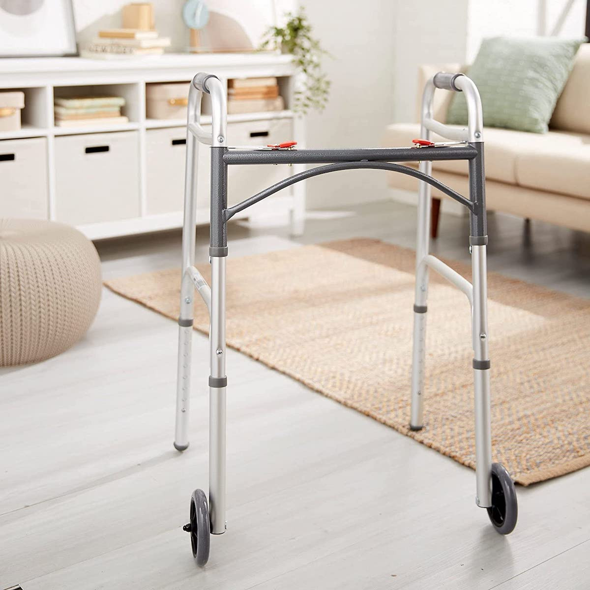 McKesson Adjustable Height Steel Walker, 32-39", 146-10244-4, Case of 4