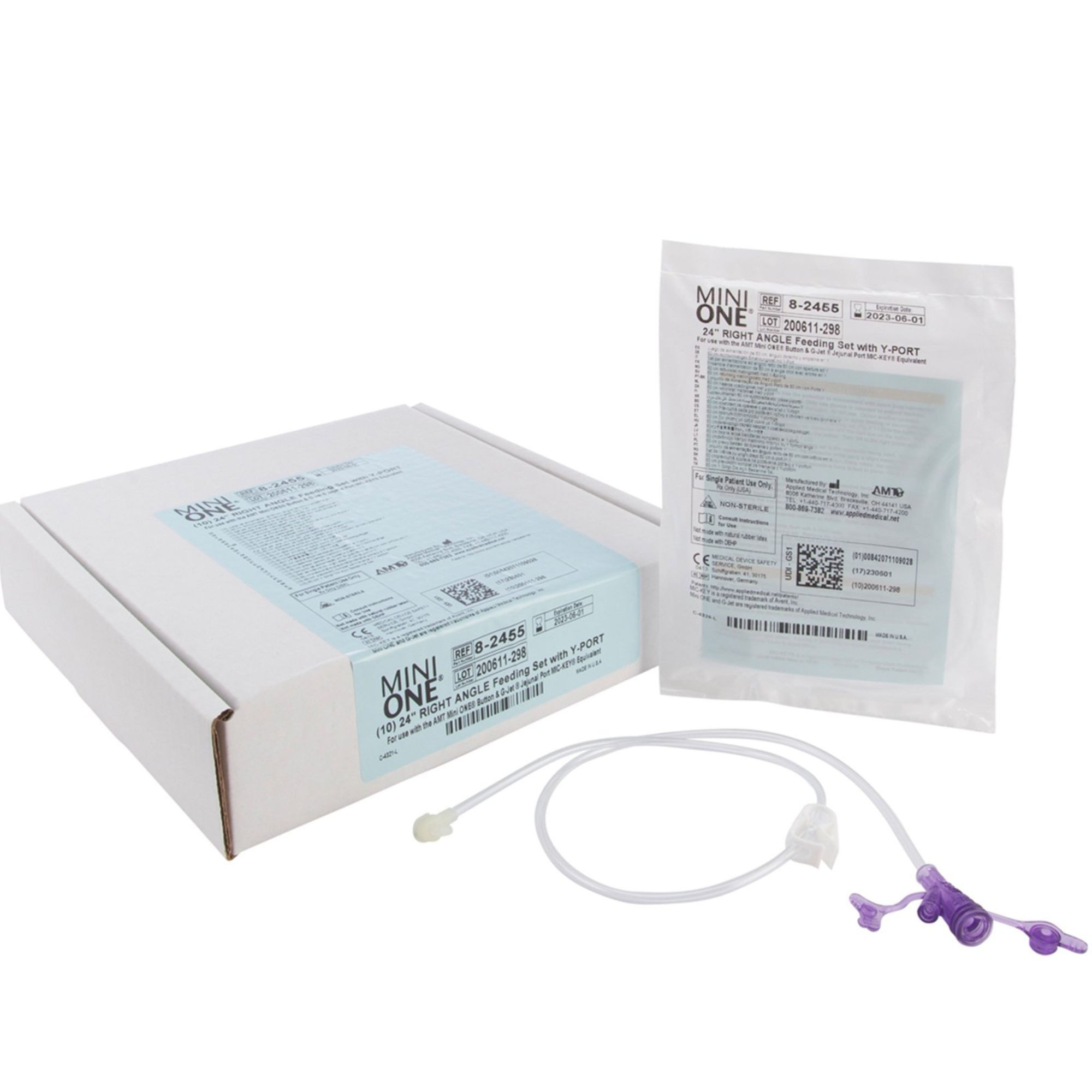 AMT Mini ONE Right Angle Connector with Y-Port, 8-2455, 1 Each