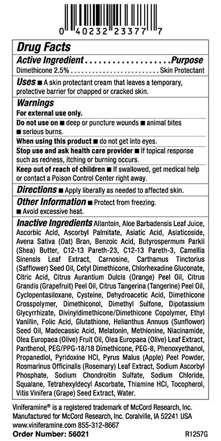 Viniferamine Silicone Barrier Skin Protectant