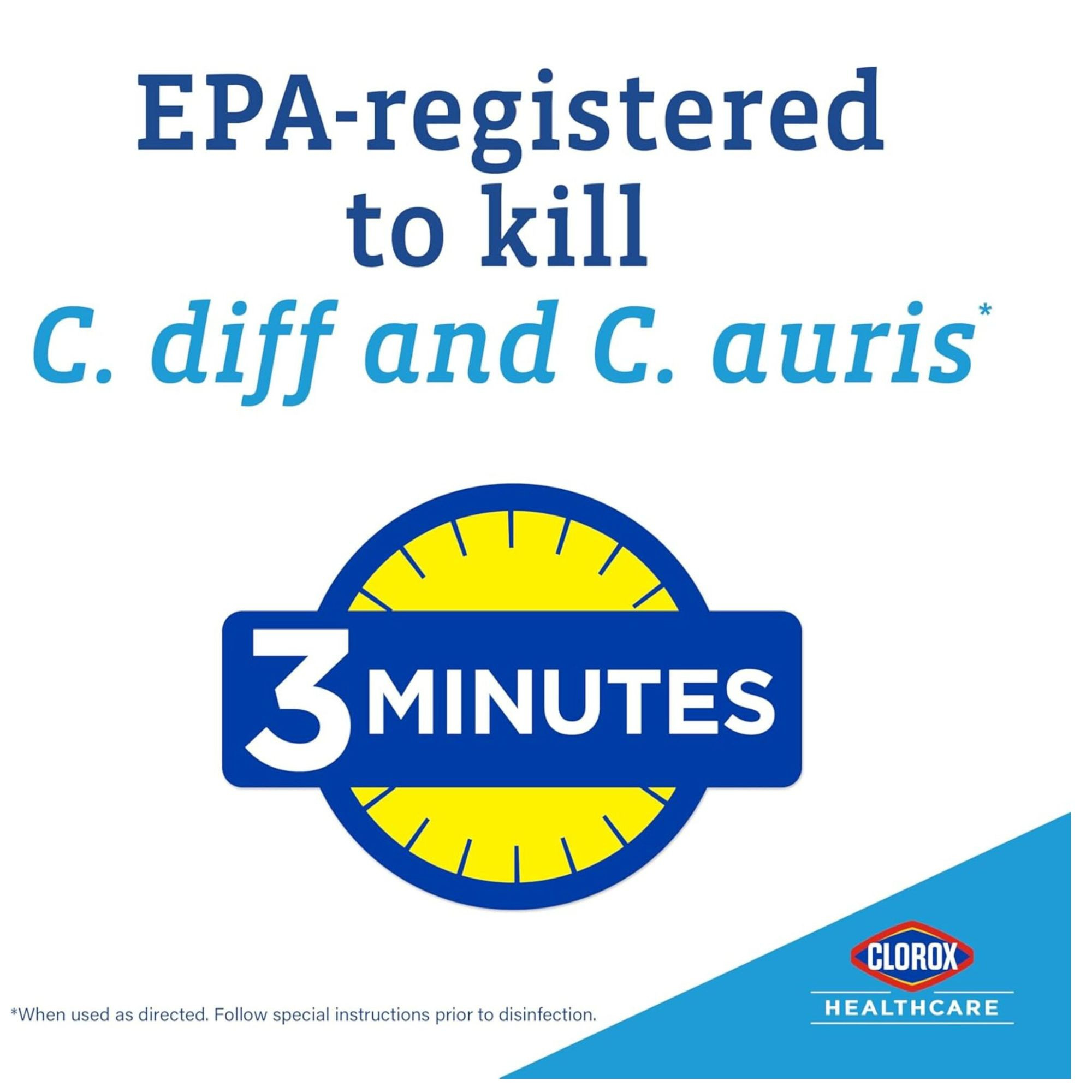 Clorox Healthcare Bleach Germicidal Wipes, 30577CT, Pack of 150