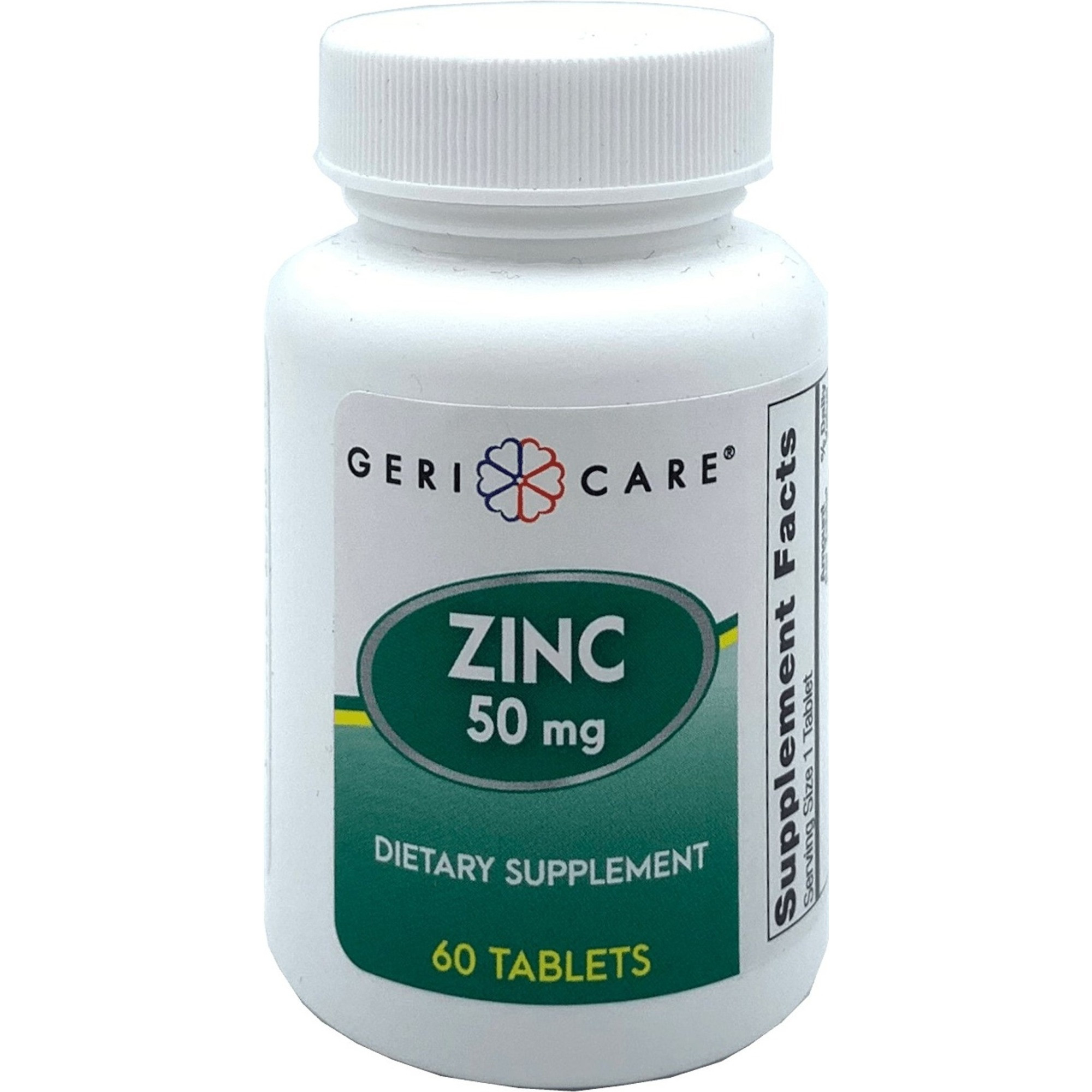 Geri-Care Zinc Dietary Supplement, 50 mg, 60 Tablets
