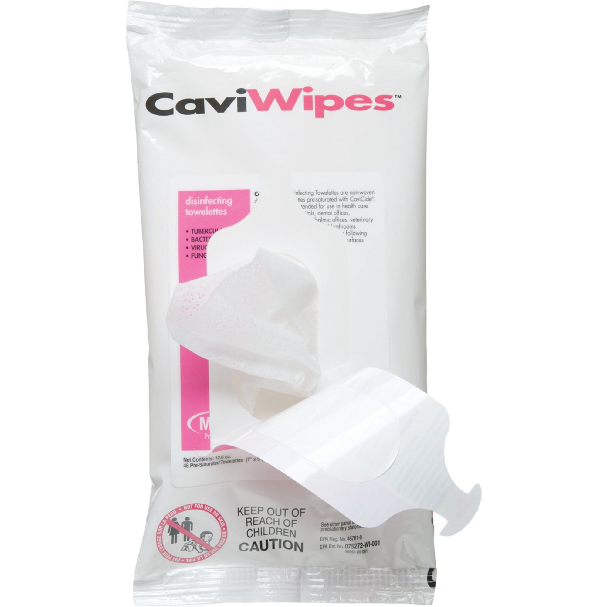 CaviWipes Disinfecting Towelettes, 7 X 9"