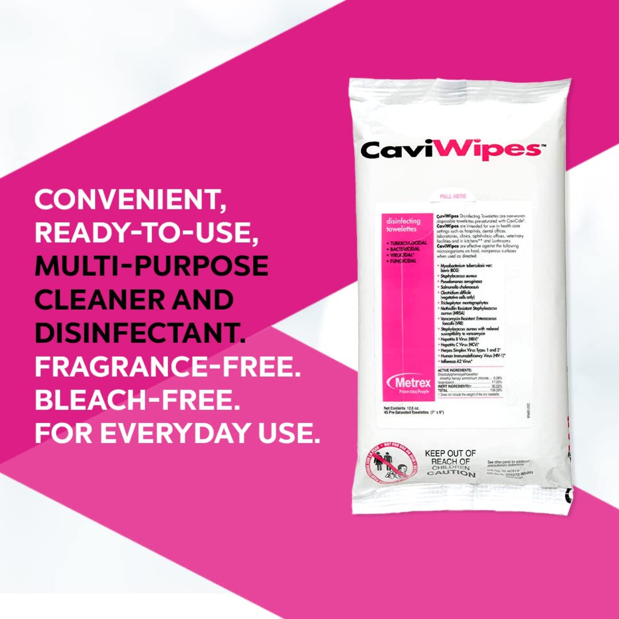 CaviWipes Disinfecting Towelettes, 7 X 9"