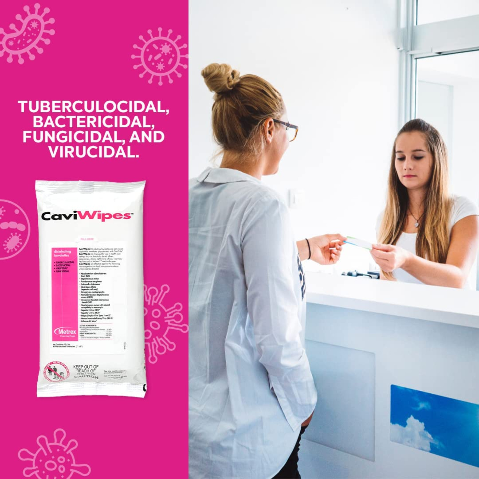 CaviWipes Disinfecting Towelettes, 7 X 9"