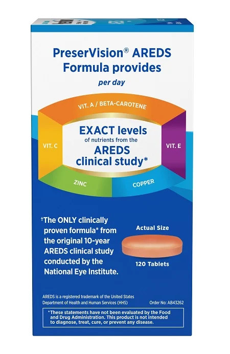 PreserVision Eye Vitamin and Mineral Supplement, 226 mg, 120 Tablets