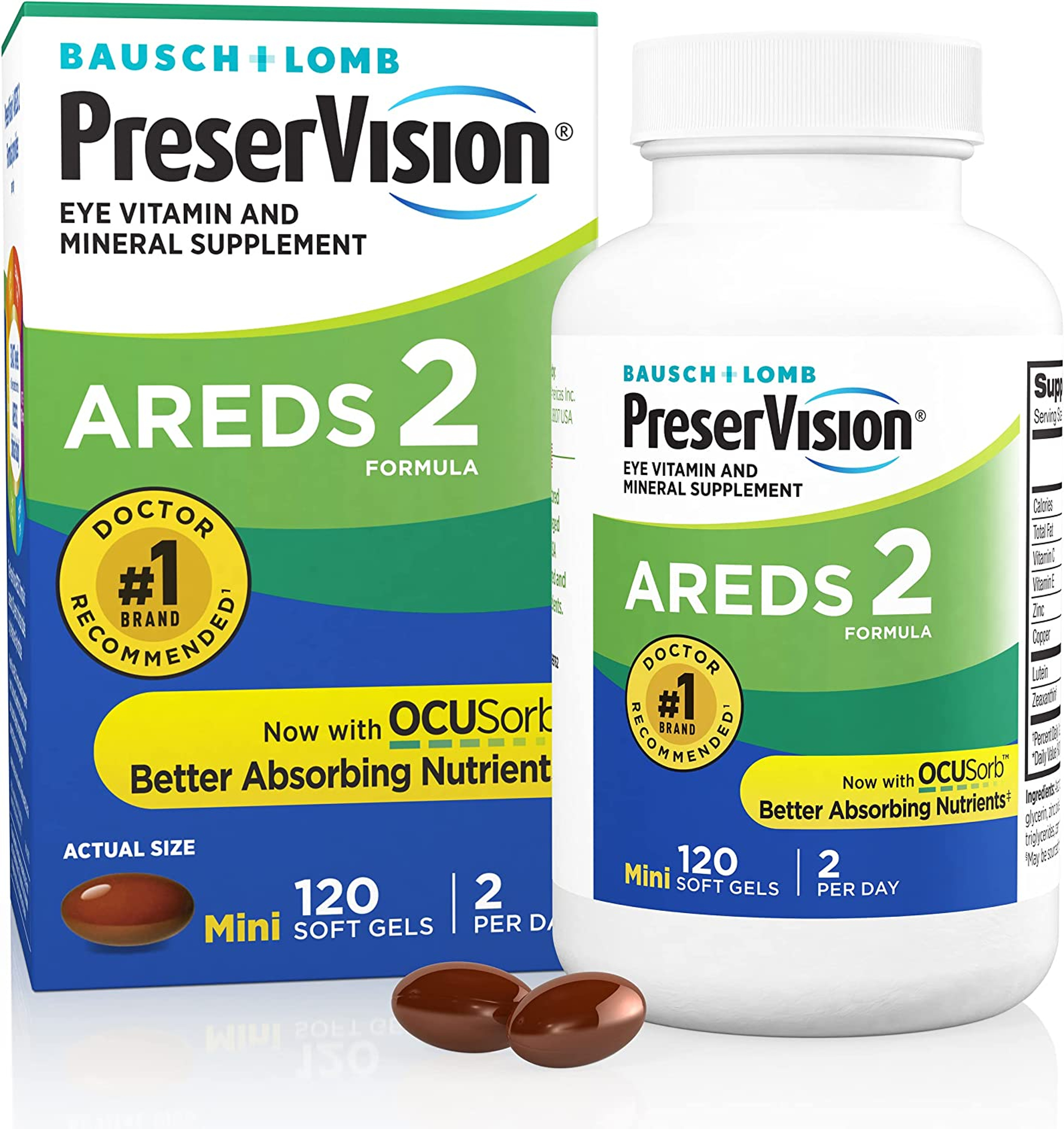 PreserVision Areds 2 Eye Vitamin & Mineral Supplement, 226 mg., 120 Tablets, 24208069762, 1 Bottle