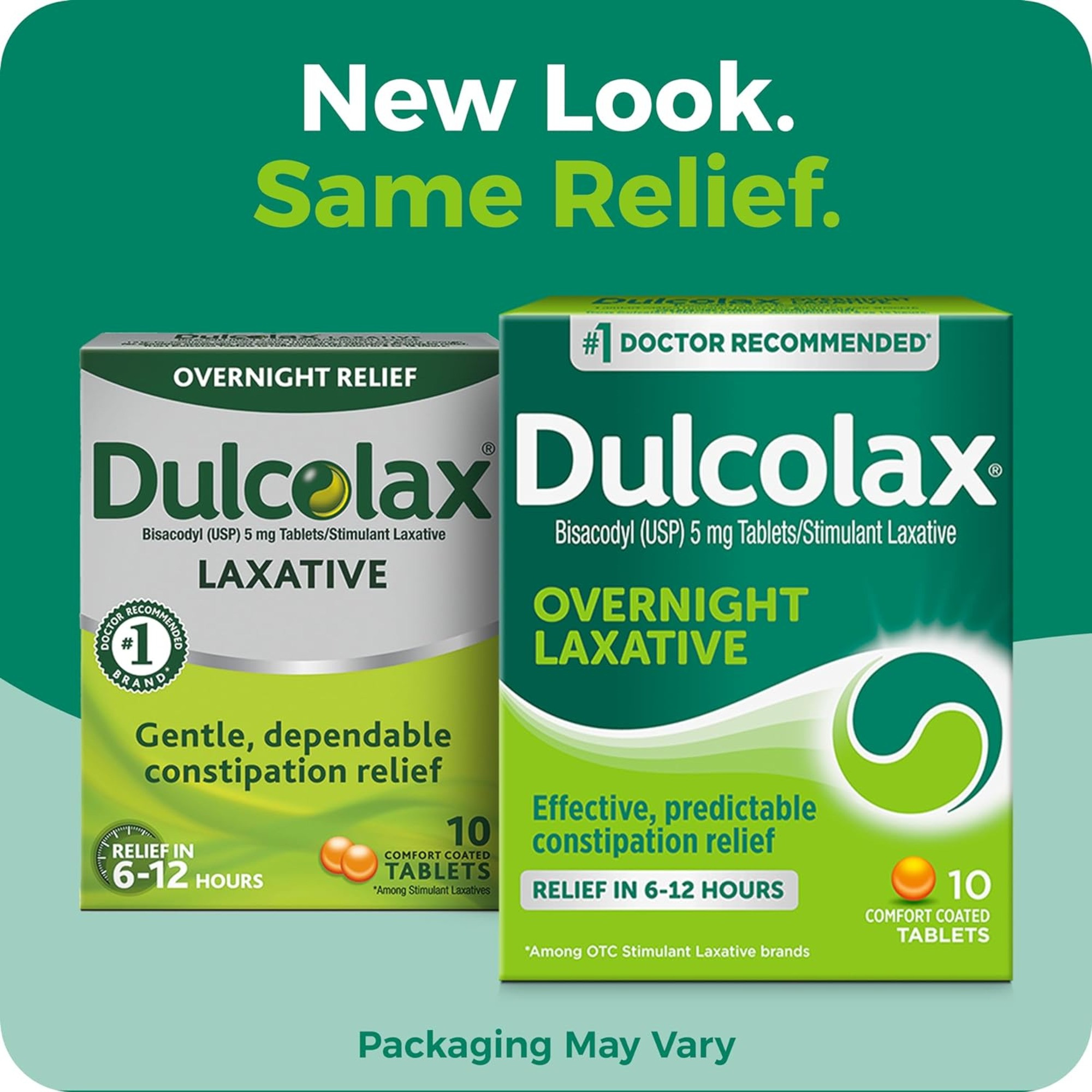 Dulcolax Laxative Tablets Overnight Relief, 5 mg