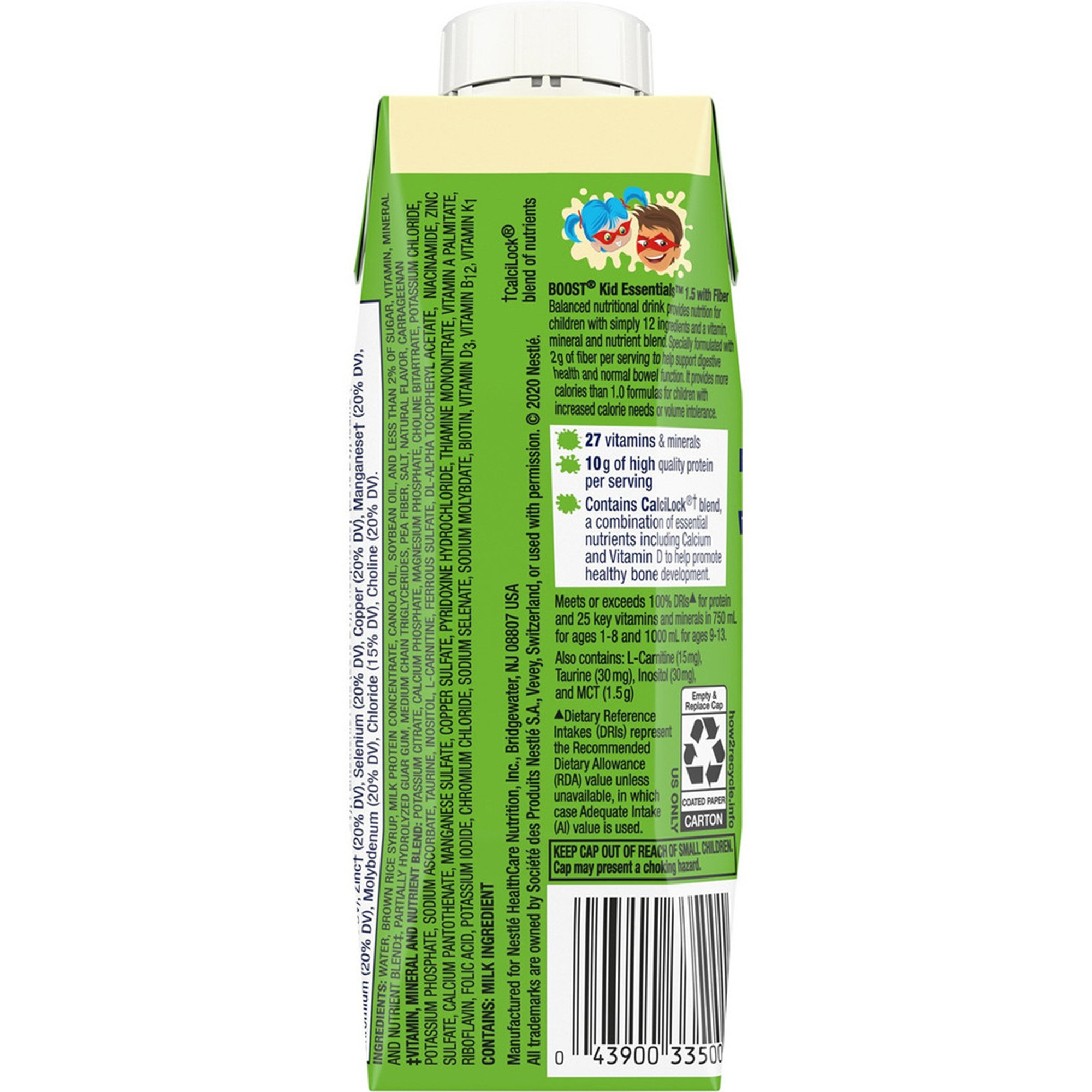 Boost Kid Essentials 1.5 with Fiber Balanced Nutritional Drink, Vanilla, 8 oz.