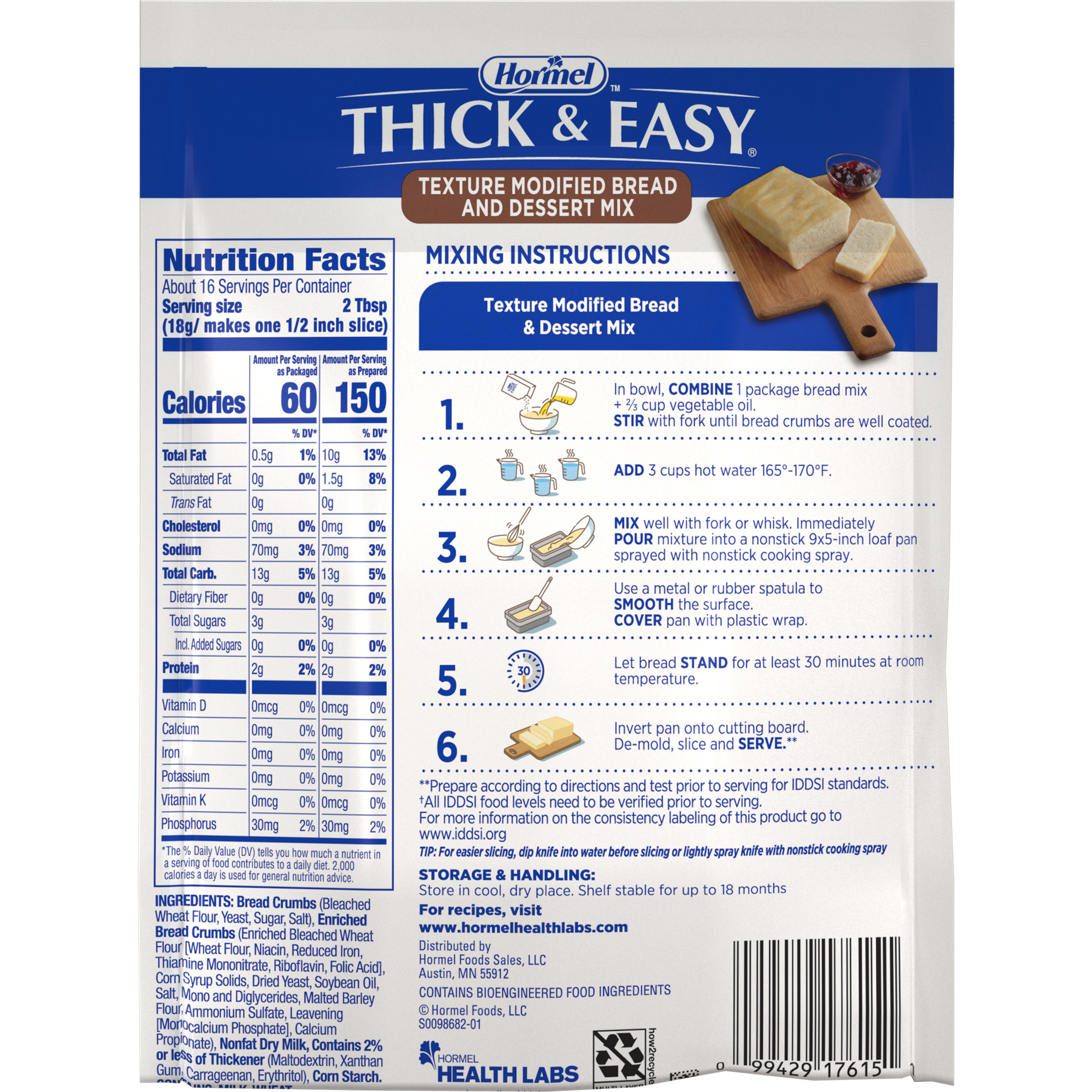 Thick & Easy Quick and Easy Bread and Dessert Mix