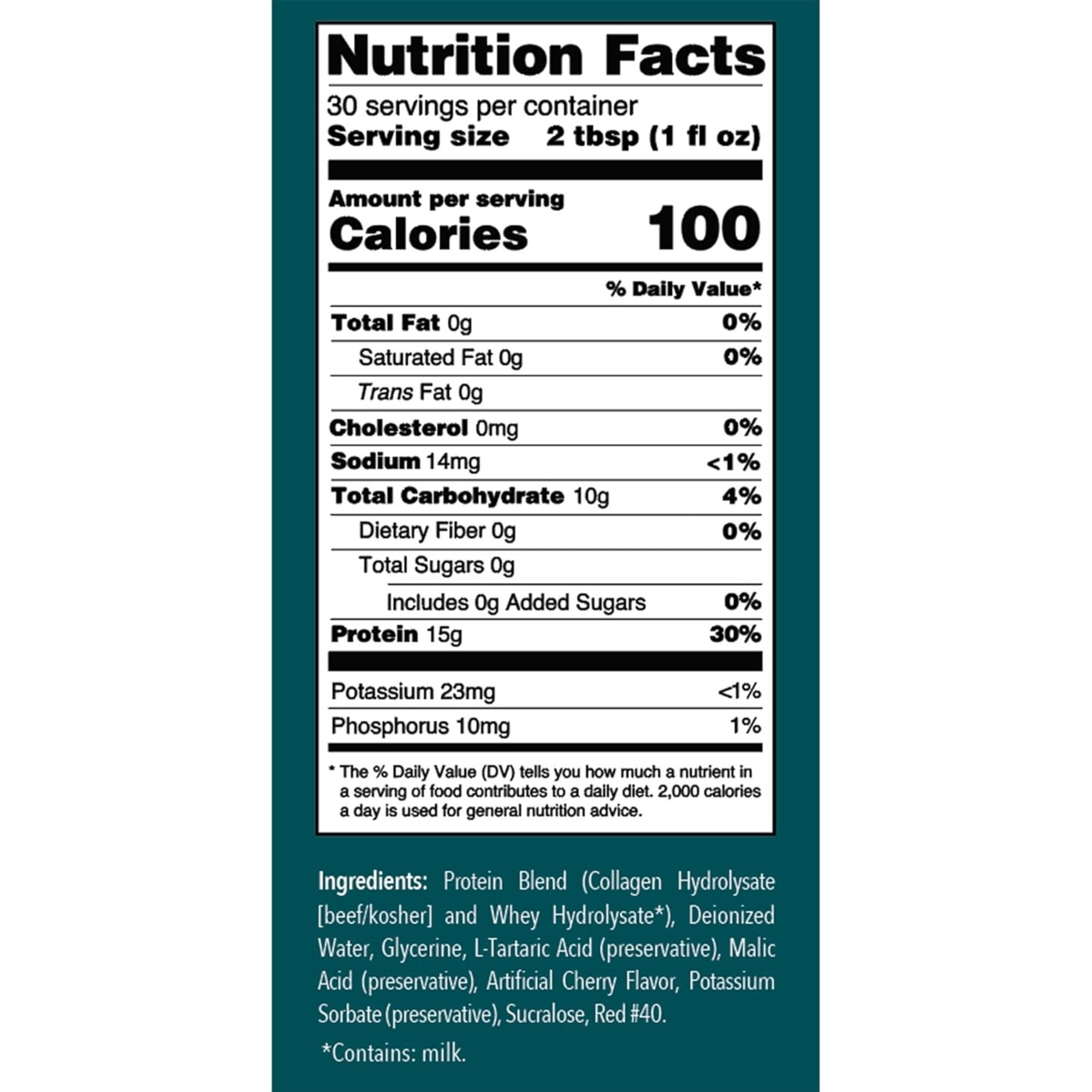 DermaRite ProHeal Liquid Protein Wound Recovery Formula, Cherry Splash, 30 oz., PRO1000, 1 