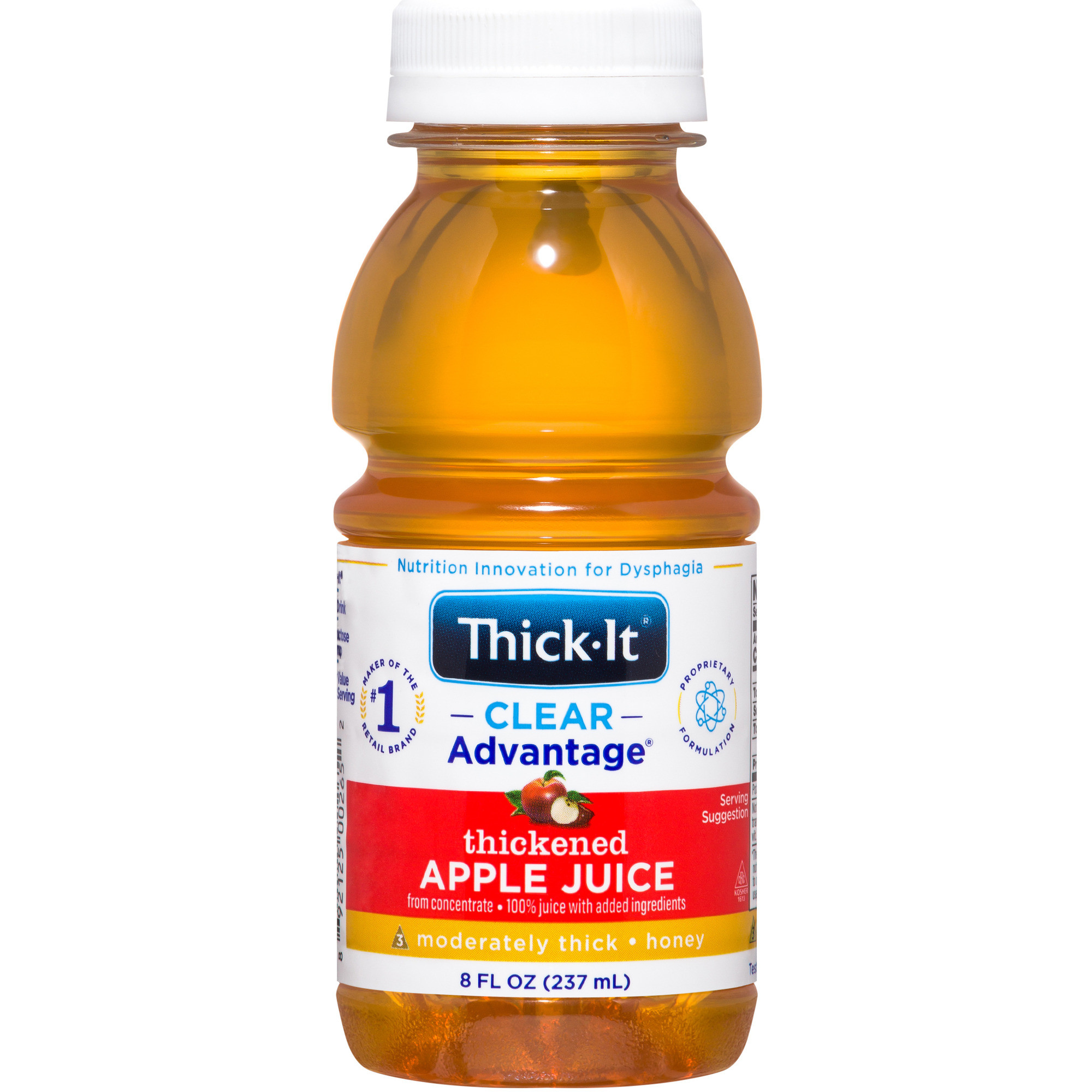 Thick-It Clear Advantage Thickened Apple Juice, Honey Consistency, Moderately Thick, 8 oz.