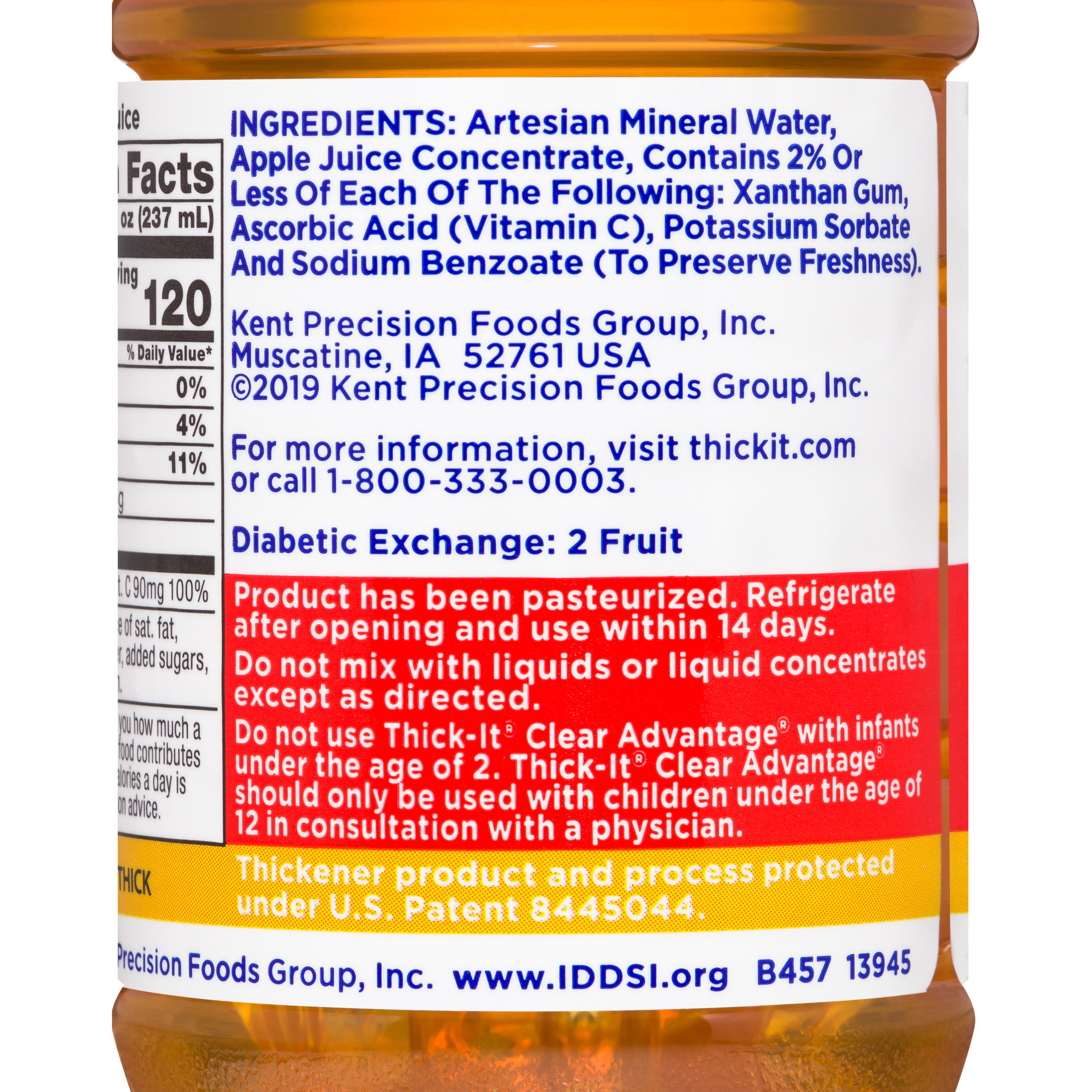 Thick-It Clear Advantage Thickened Apple Juice, Honey Consistency, Moderately Thick, 8 oz.