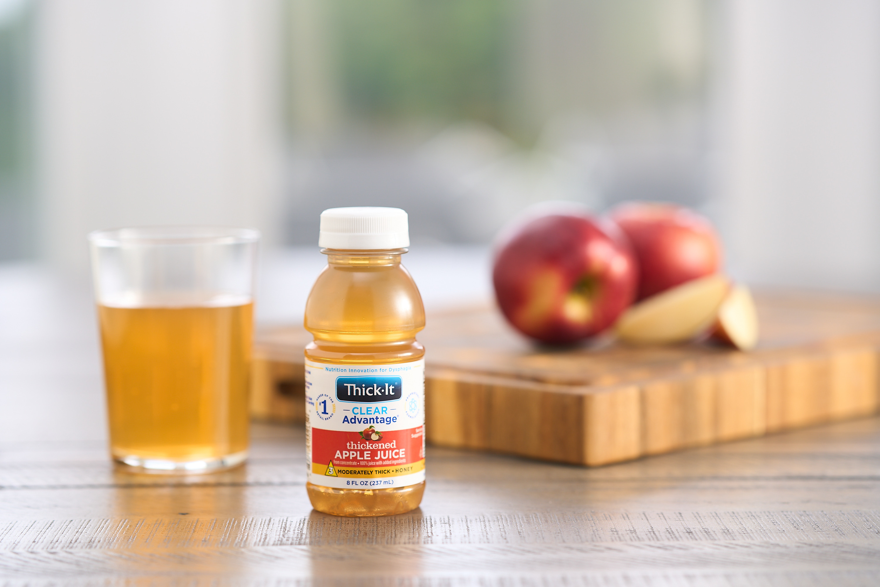 Thick-It Clear Advantage Thickened Apple Juice, Honey Consistency, Moderately Thick, 8 oz.