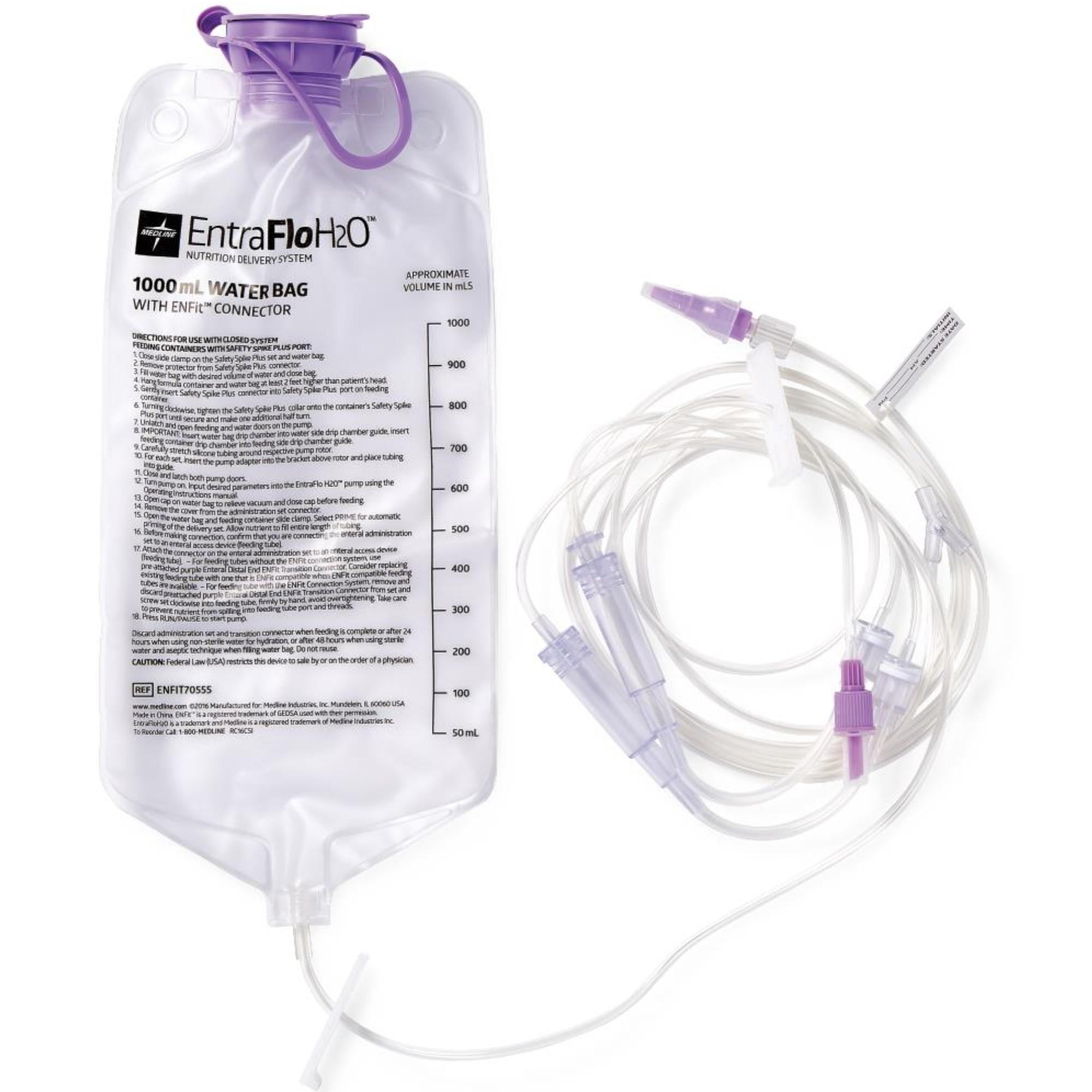 Medline EntraFlo H2O Feeding Set, Spike Set