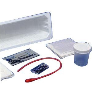 Cardinal KenGuard Open Urethral Catheterization Tray Kit, 14 Fr. Rubber Catheter, 75005, Case of 20
