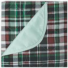 Beck's Classic Autumn Beige Plaid Reusable Underpad, Heavy Absorbency