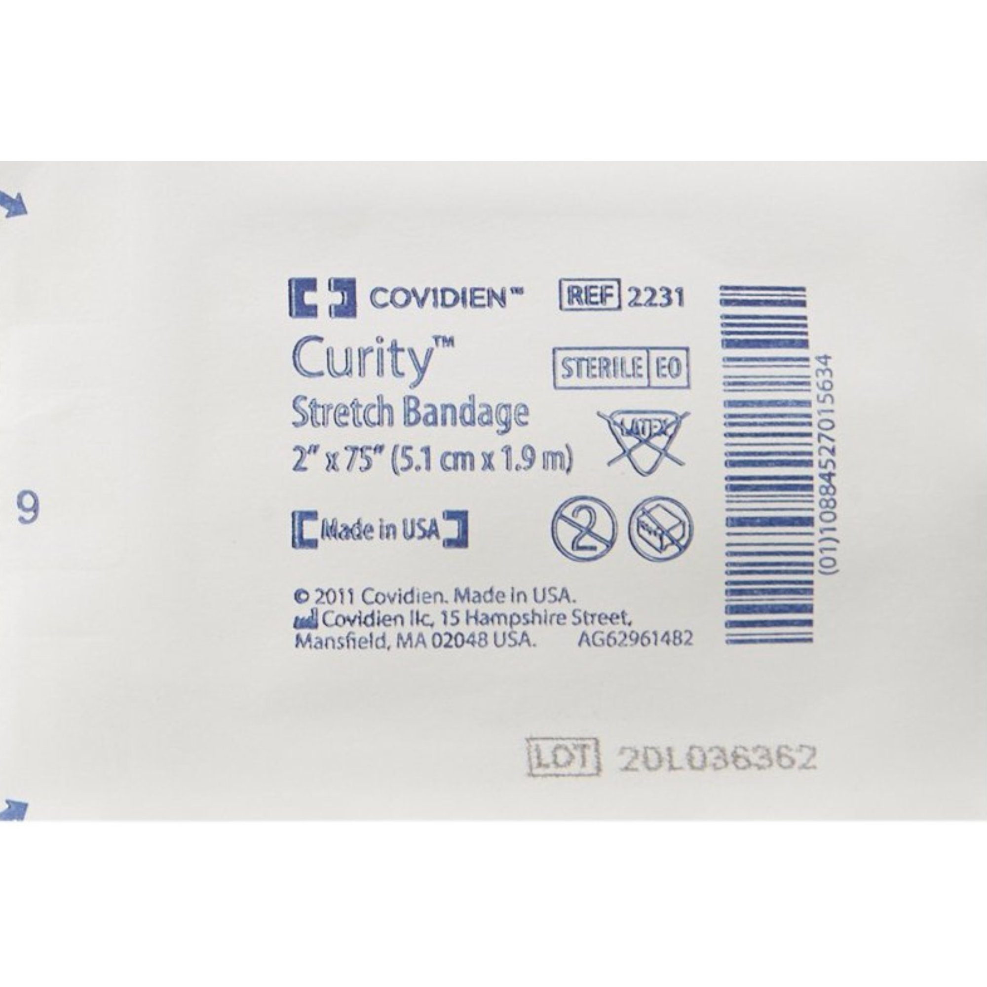 Cardinal Curity Stretch Bandage, 2 X 75", 2231-, Box of 12