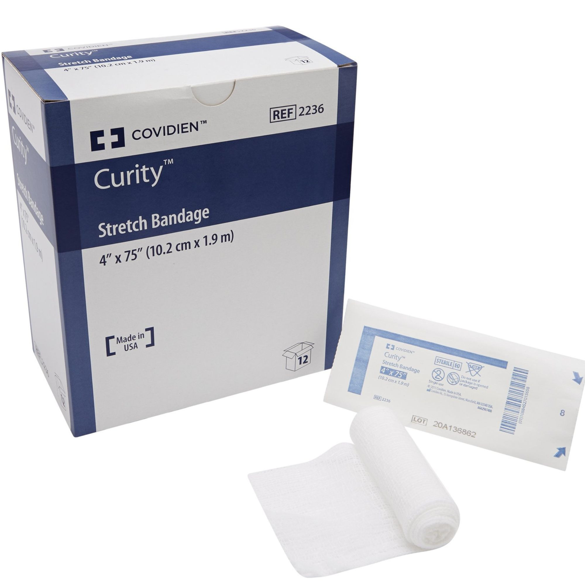 Cardinal Curity Stretch Bandage Roll, 4 X 75"