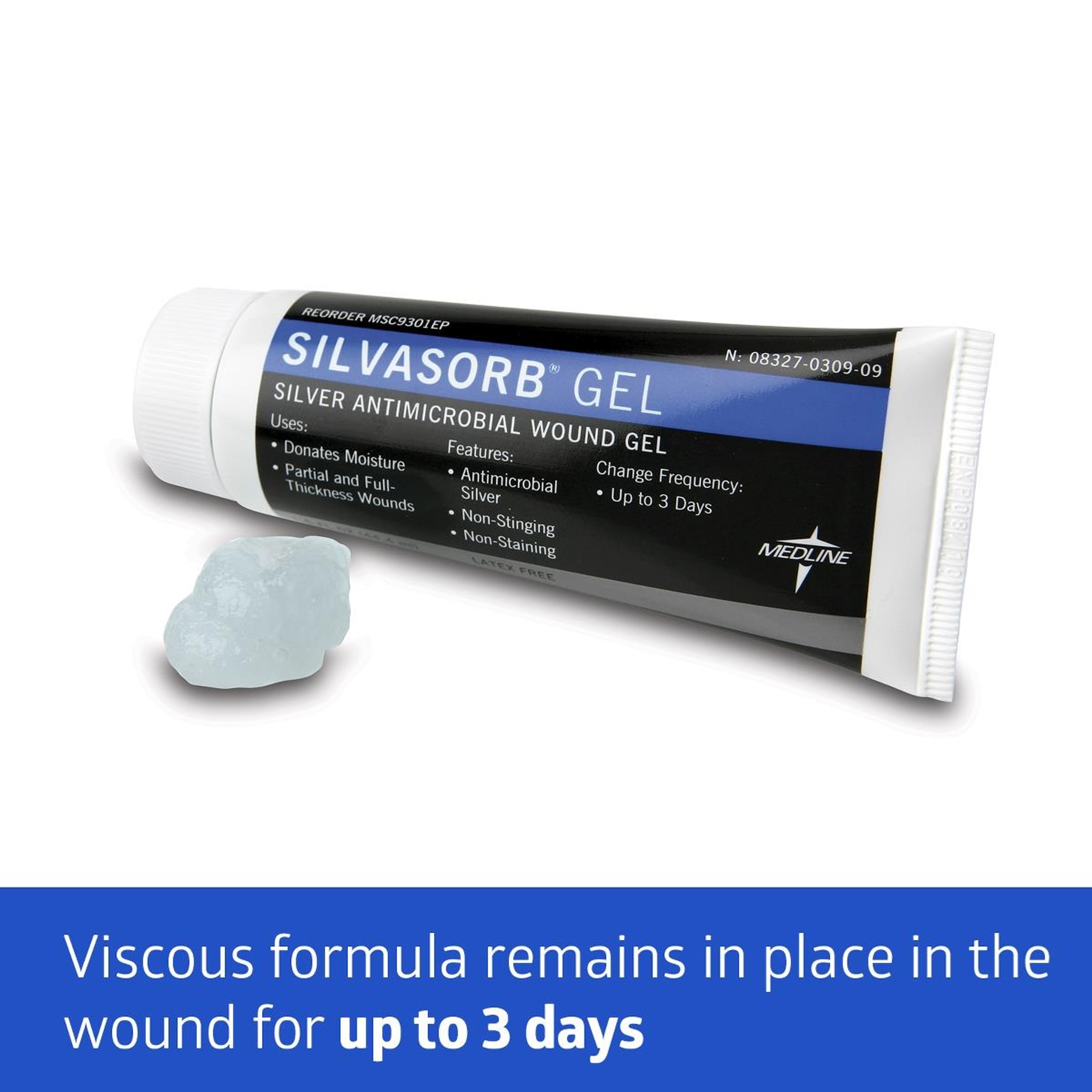 Medline Silvasorb Gel Silver Antimicrobial Wound Gel
