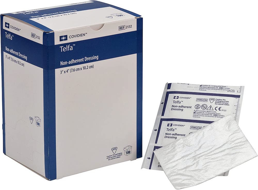 Cardinal Telfa Non-Adherent Dressing, 3 X 4"
