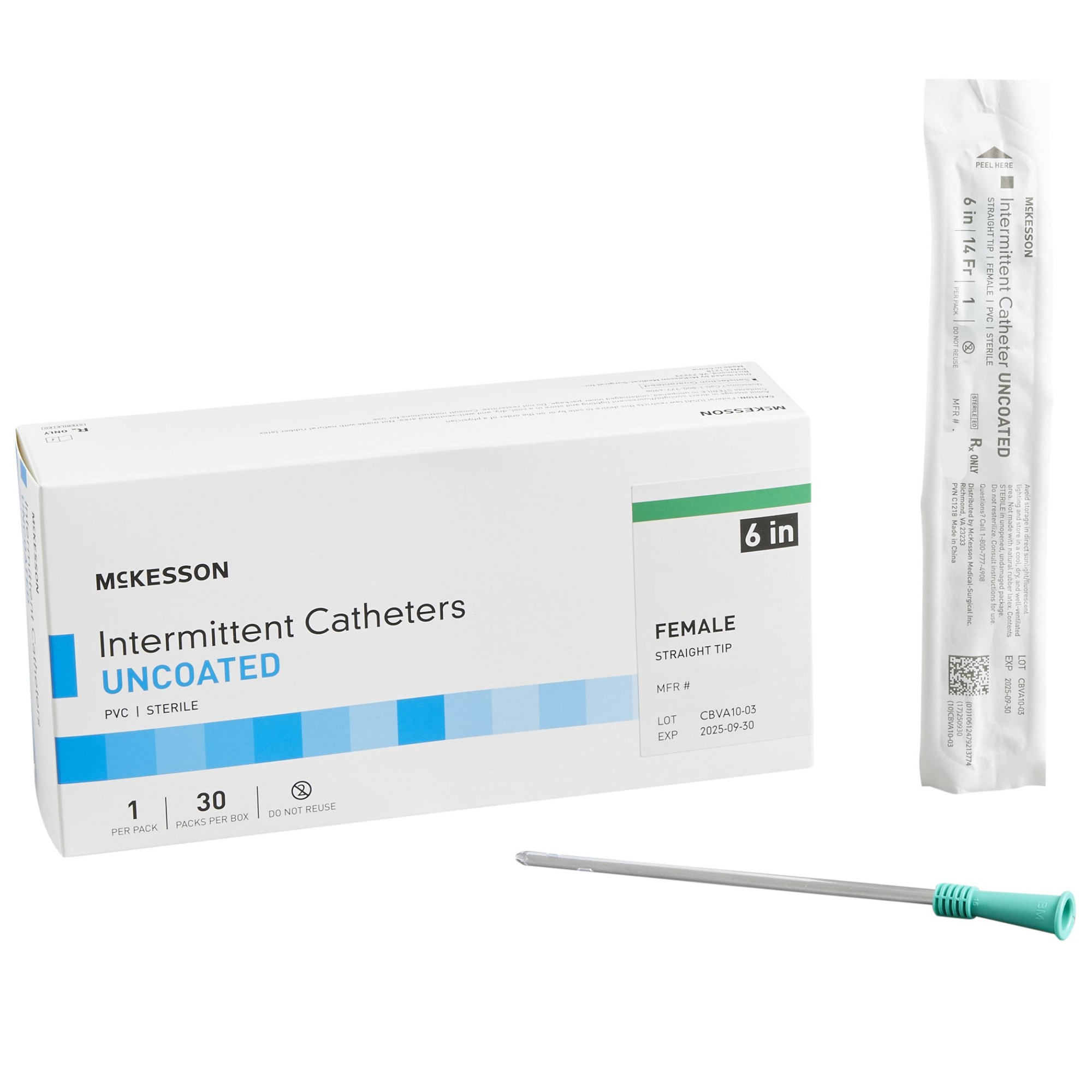 McKesson Female Uncoated Intermittent Catheter