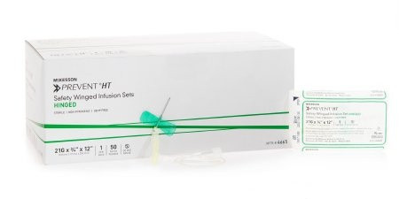 McKesson Prevent HT Saftey Winged Infusion Sets, Hinged, 4665, 21G - Box of 50